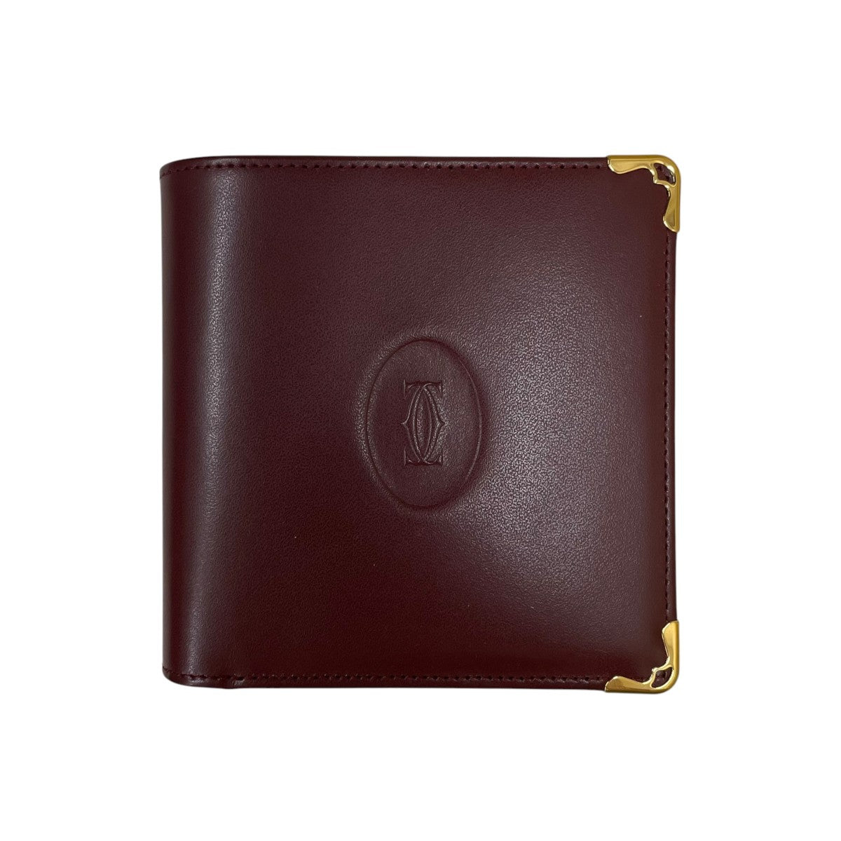 カルティエ 二つ折り財布 レザー ボルドー L3000451 Cartier(カルティエ) マスト ドゥ カルティエ マストライン コンパクト