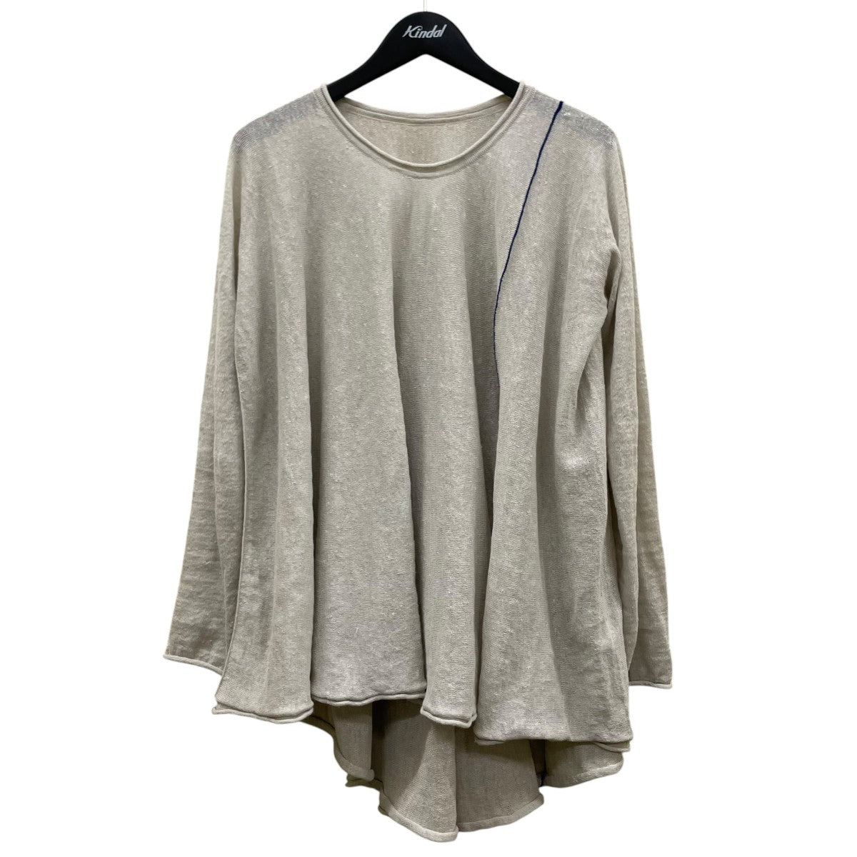 JERSEY A-LINE FLARE PULLOVER Aライン ニットプルオーバーオーバーサイズ リネン シアーニットYQ-K01-680