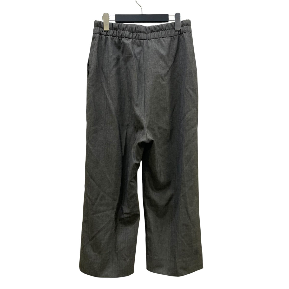 Gray Cotton Wool Oxford Wide Legパンツ