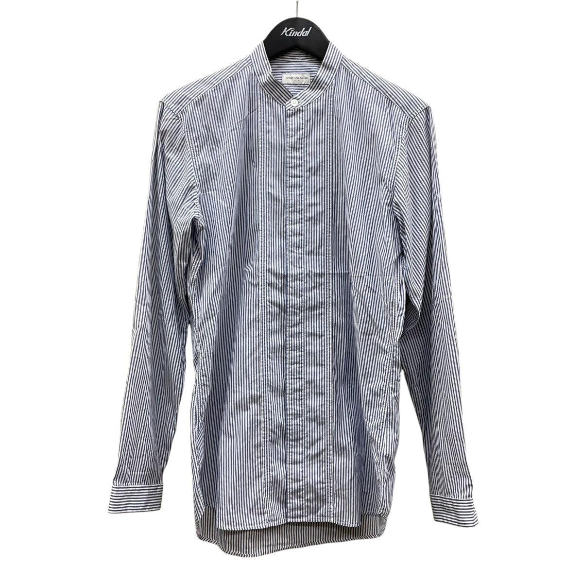 DRIES VAN NOTEN(ドリスヴァンノッテン) ストライプバンドカラーシャツ 