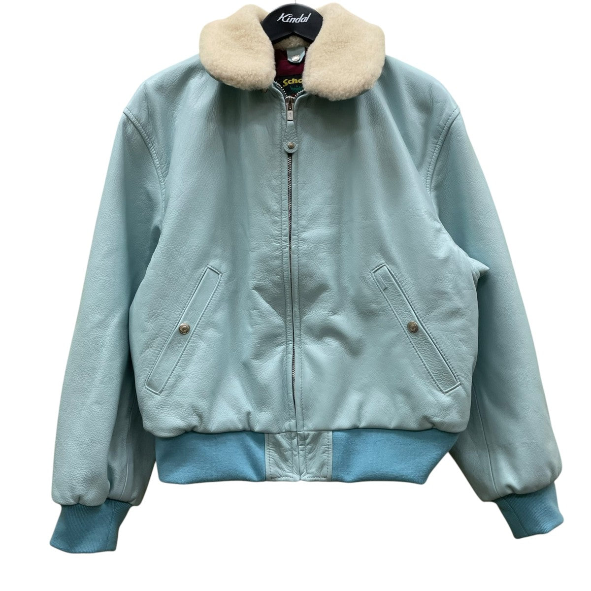 26SSShearling Collar Bomber Jacketレザージャケット