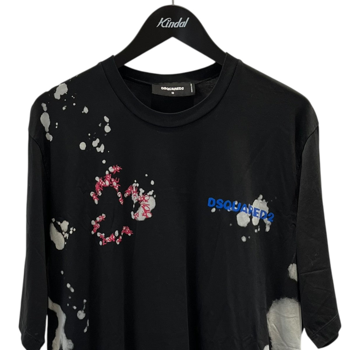 22SSBLEACHED LOGO T-SHIRTブリーチロゴプリント半袖TシャツS74GD0963