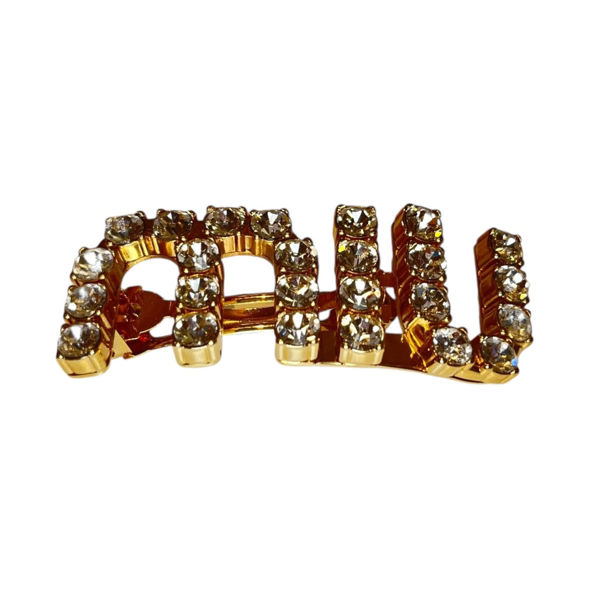 MIU MIU クリスタル ヘアクリップ 古着・中古-1枚目のアイテム画像