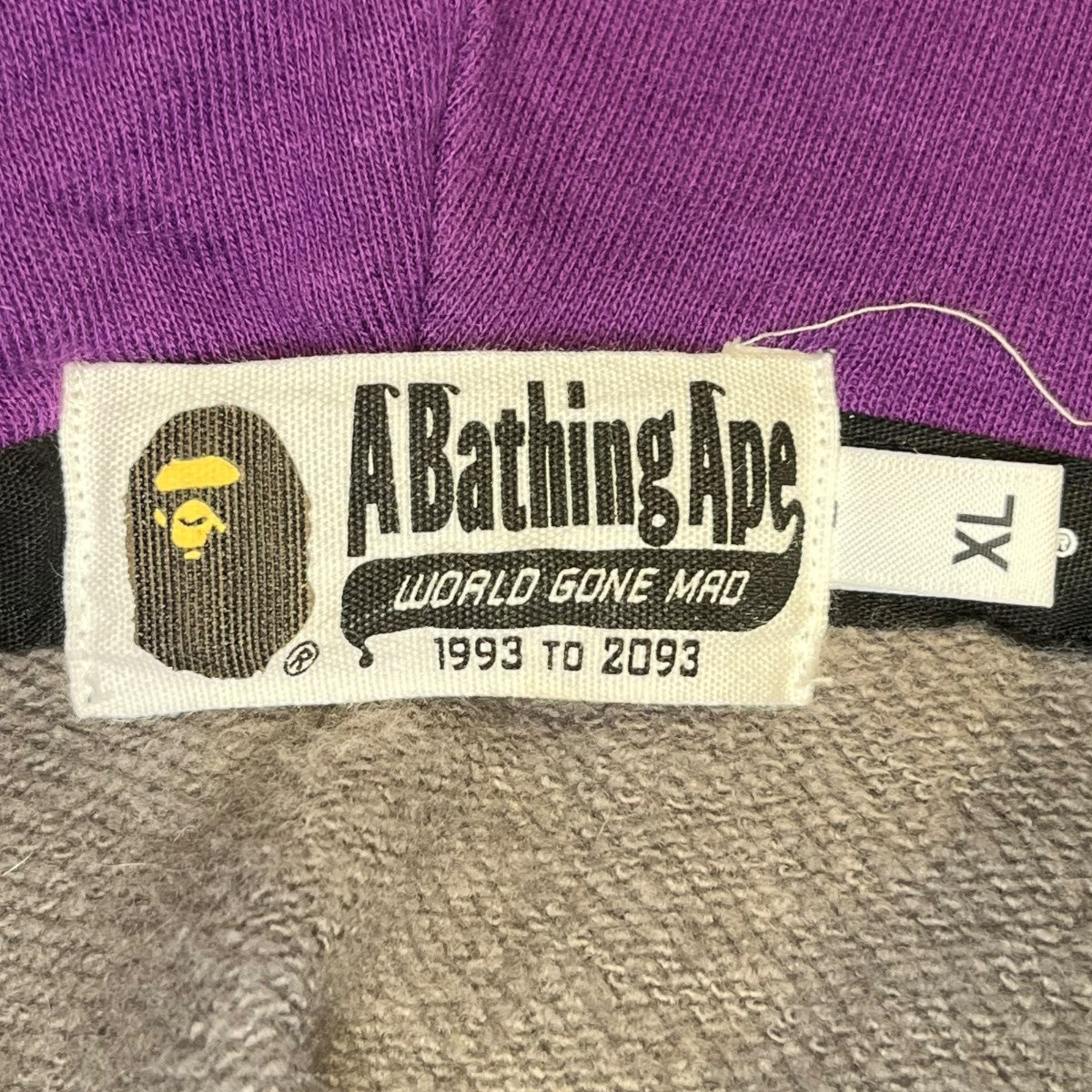 A BATHING APE 迷彩CAMO SHARK WIDE FULL ZIP DOUBLE HOODIE001ZPH201015X 古着・中古-7枚目のアイテム画像