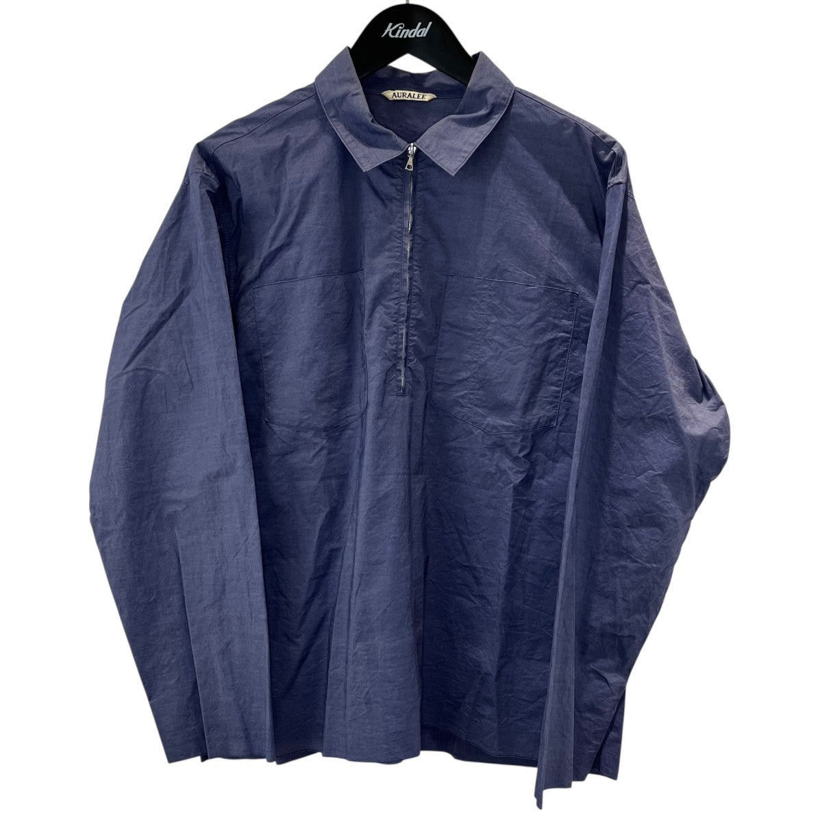 AURALEE(オーラリー) FINX SELVEDGE WEATHER CLOTH ZIP SHIRTハーフ