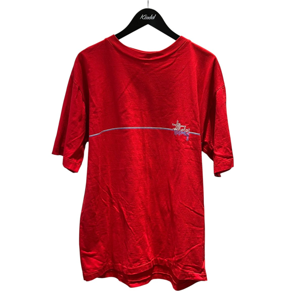 90s USA old stussy プリント ロゴ スウェット L レッド OLD STUSSY オールド ステューシー 90's 90年代 Logo