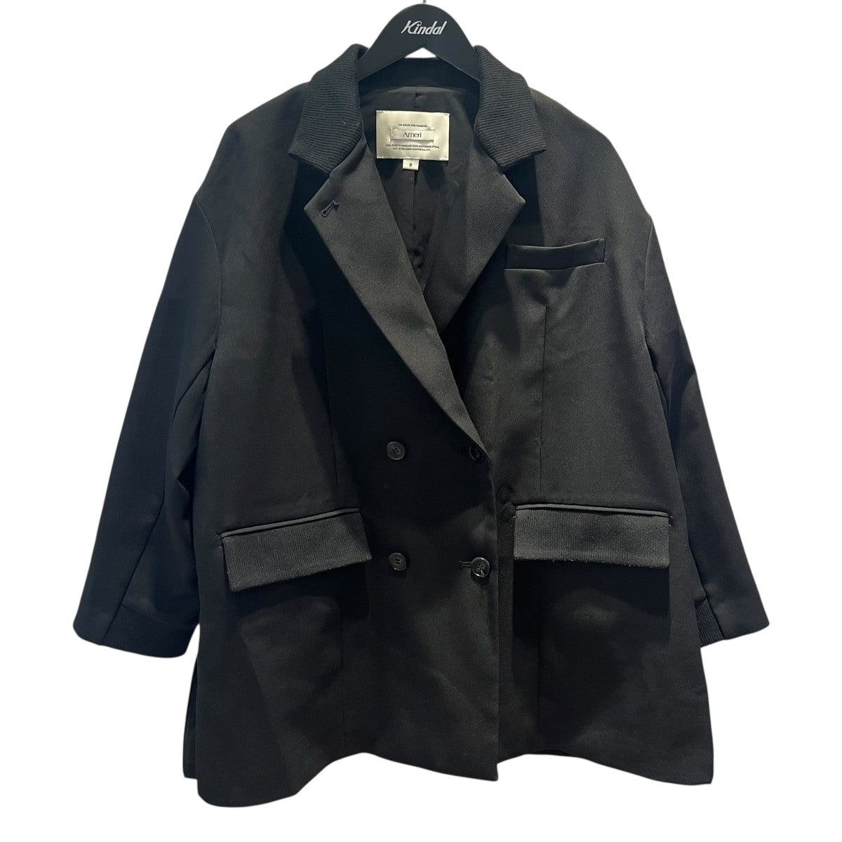 AMERI RIB SWITCHING OVER JACKETブラックF新品 Ameri VINTAGE(アメリビンテージ) RIB SWITCHING OVER JACKET