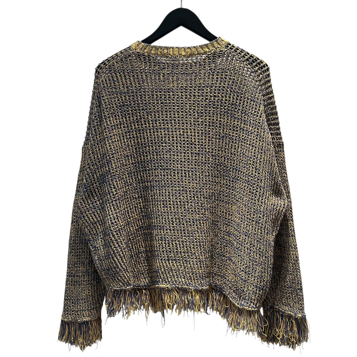 LACE OVERSIZE CREW NECK KNITフリンジニット24SKN007