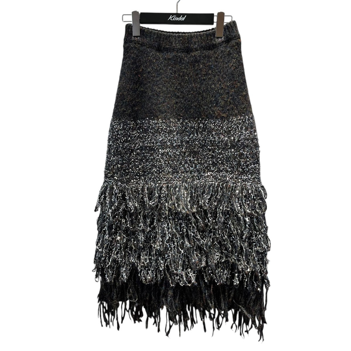 ファンシーヤーンループフリンジMIXスカートニットスカートJUBDB245003