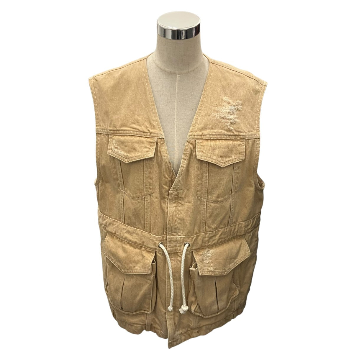 ダメージ加工デニムベスト1817-0923