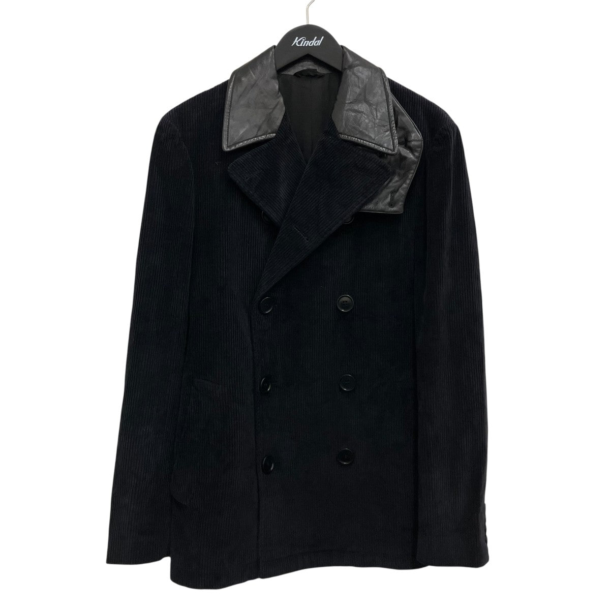 本人期襟レザーコーデュロイジャケット