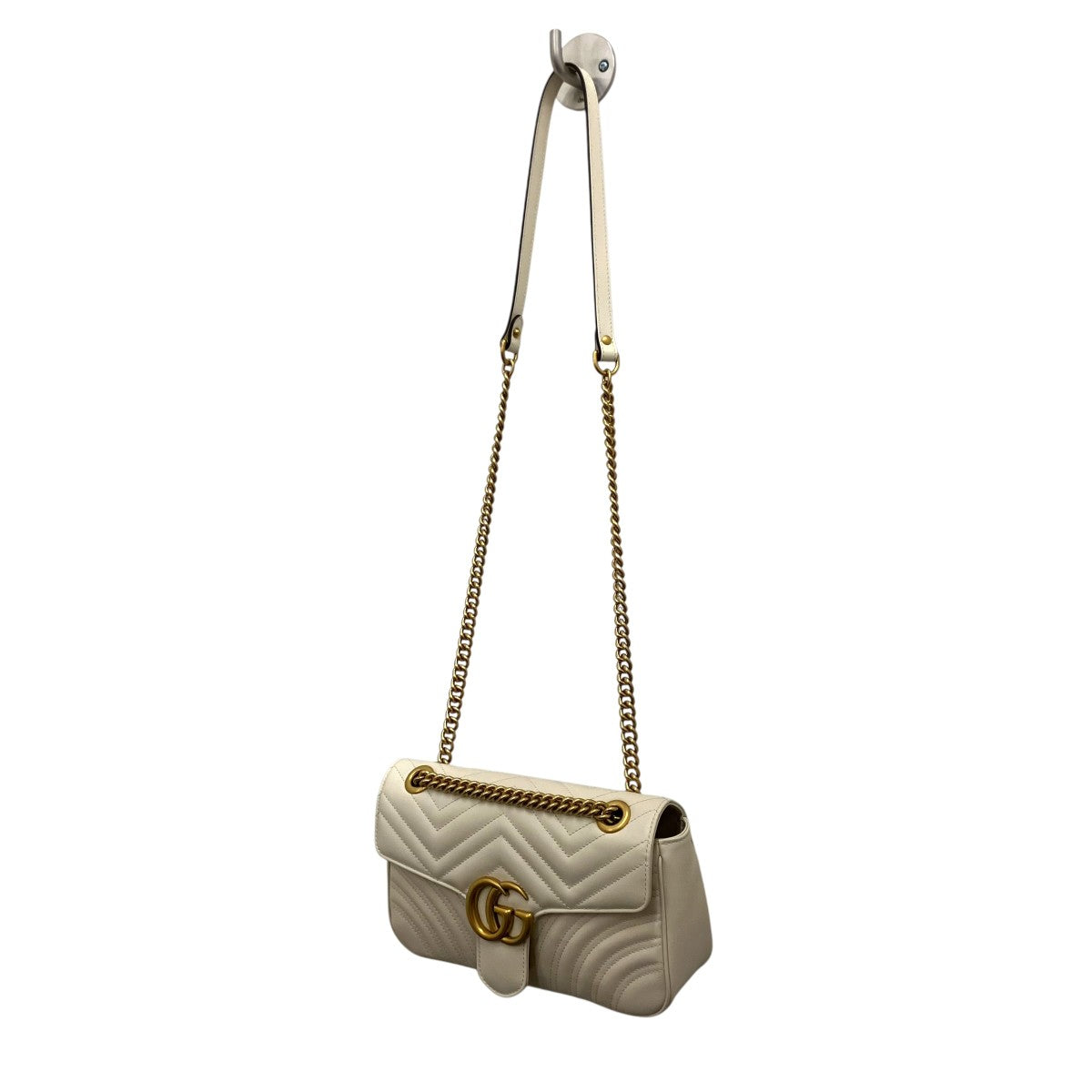 GUCCI(グッチ) GGマーモントキルティングチェーンショルダーバッグ