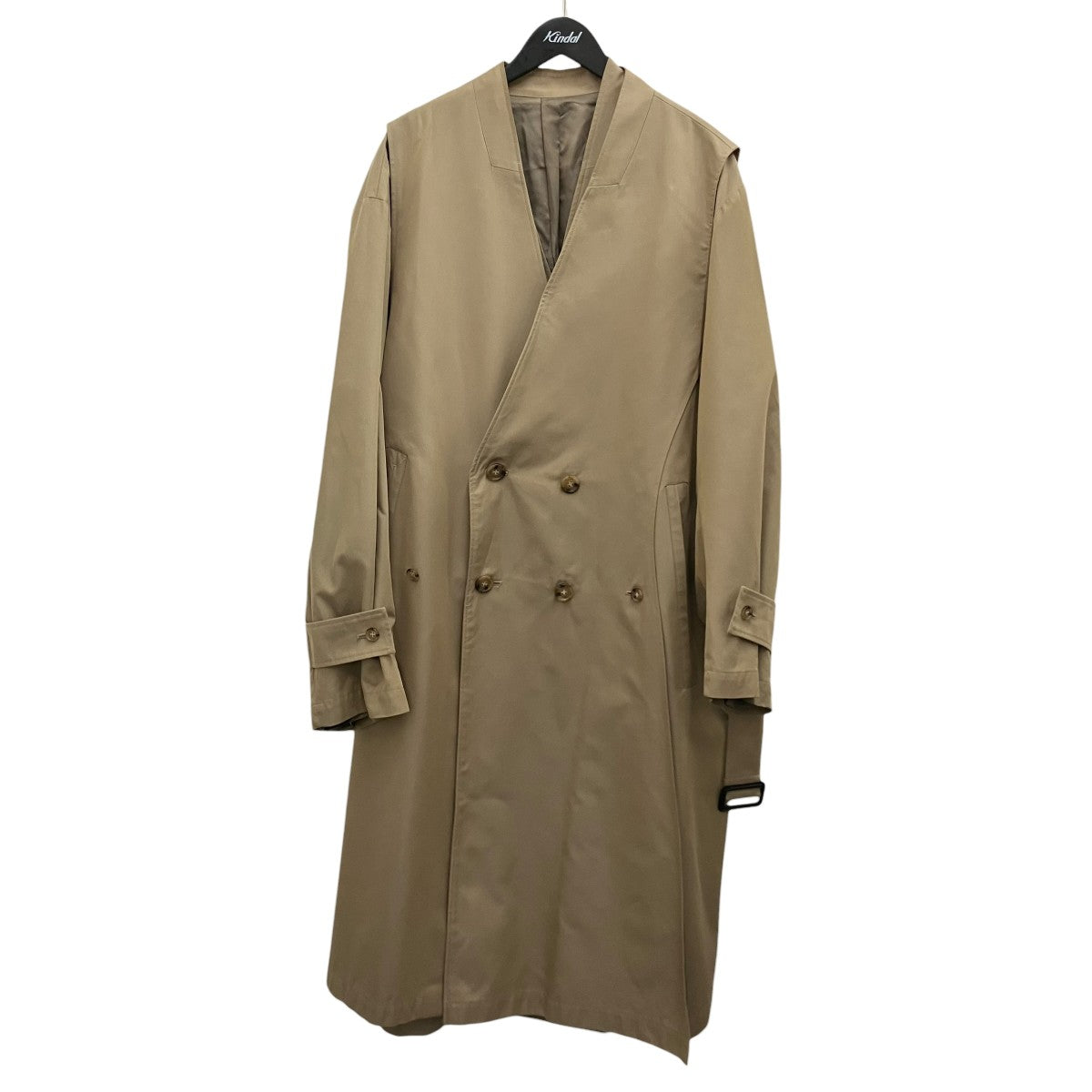 【OVERSIZED LINEAR NO COLLAR COAT】オーバーサイズノーカラーコートST.173-2