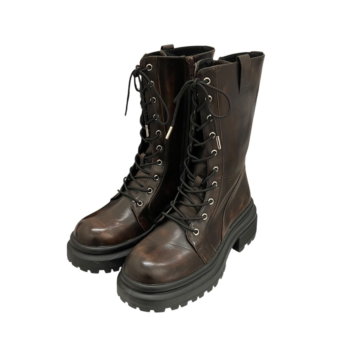 Ameri LACE UP TANK SOLE BOOTS ブラウン　Lサイズ Ameri VINTAGE(アメリビンテージ) 【LACE UP TANK SOLE BOOTS】ブーツ