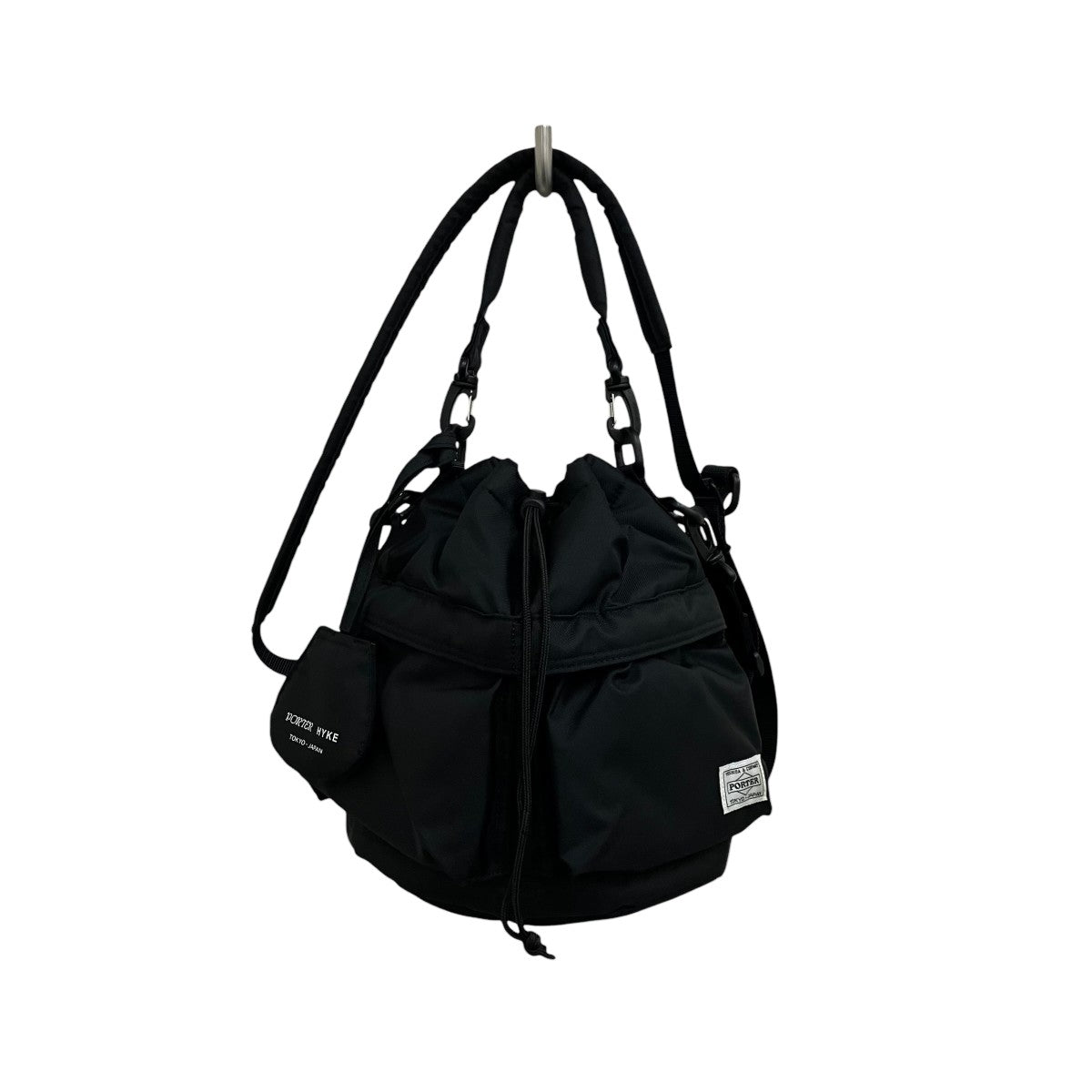 HYKE ハイク ショルダーバッグ  黒 【古着】【中古】【送料無料】 中古・古着通販】PORTER (ポーター) HYKE (ハイク) 2WAY TOOL BAG
