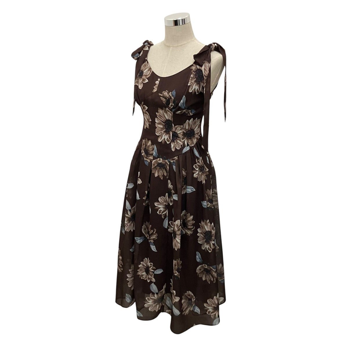 【SUNFLOWER-PRINTED MIDI DRESS】ワンピース1222305084