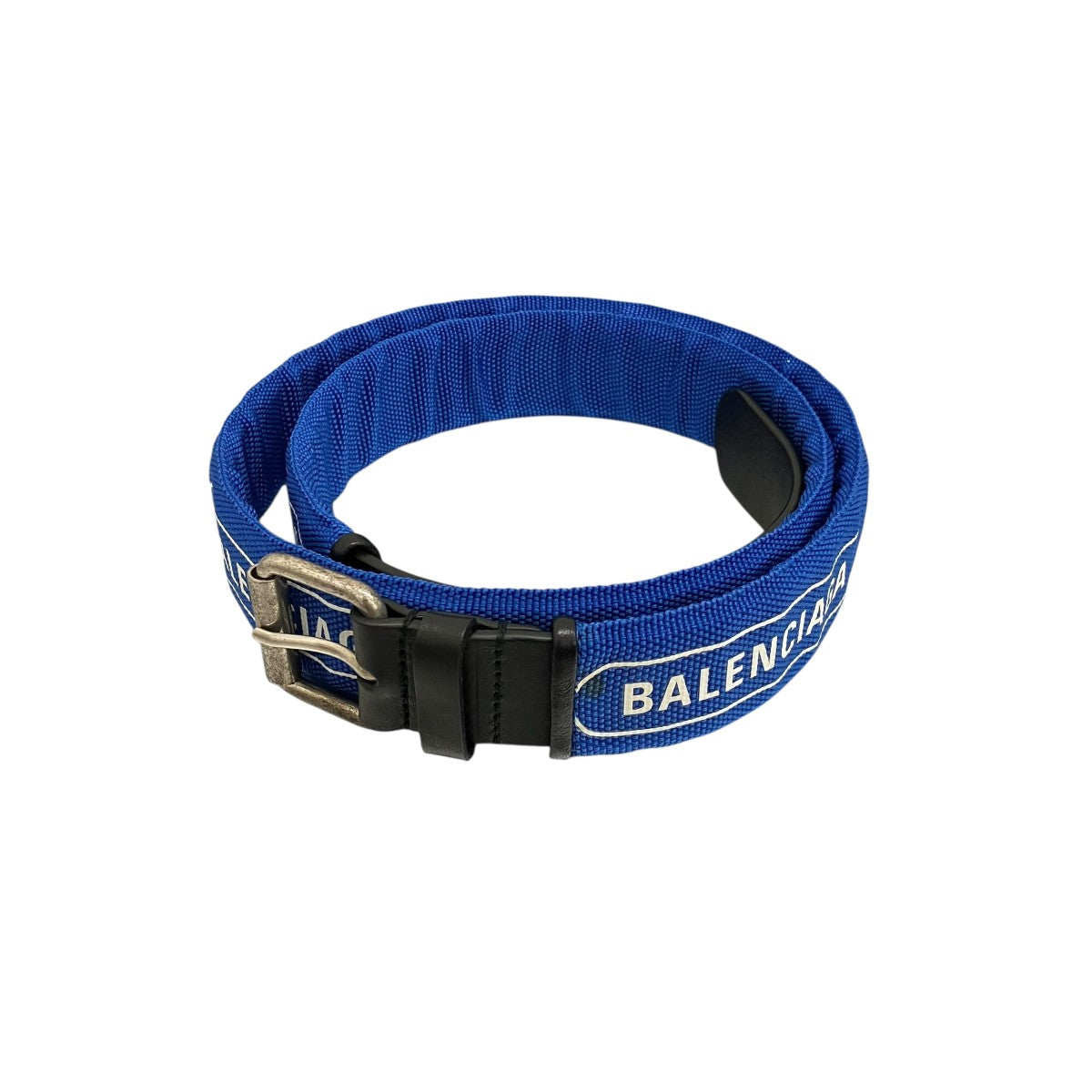 BALENCIAGA(バレンシアガ) ウェビングベルト ブルー×ブラック サイズ