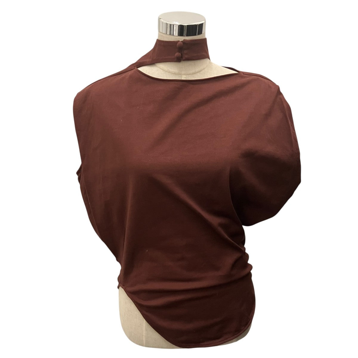 mame kurogouchi(マメクロゴウチ) 25AW【Cotton Jersey Asymmetry Top