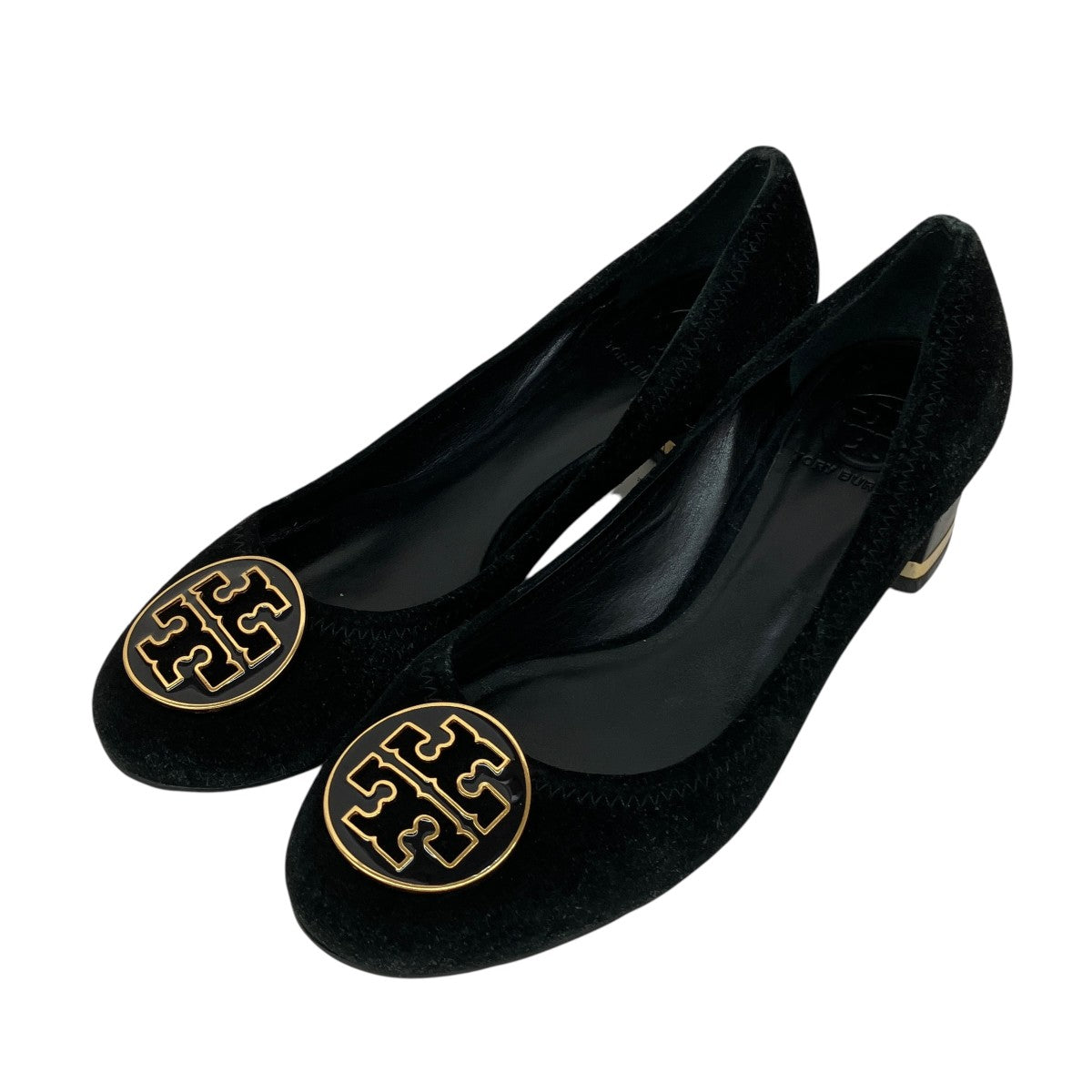 TORY BURCH(トリーバーチ) スウェードパンプス ブラック サイズ 8M