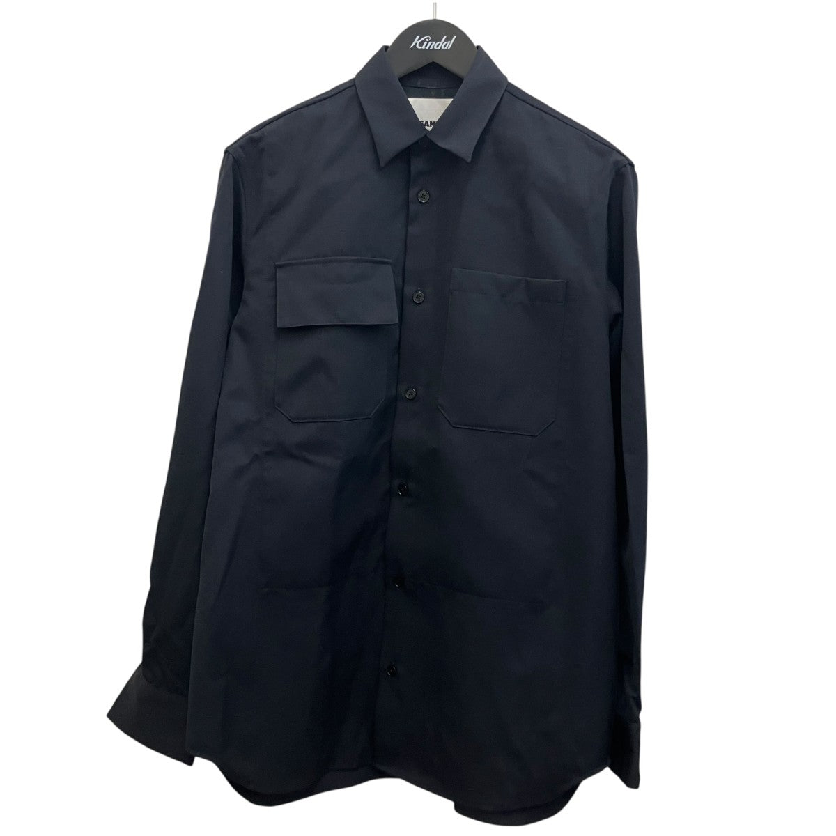 JIL SANDER(ジルサンダー) 23SS ギャバジンシャツ J23DL0003 ネイビー