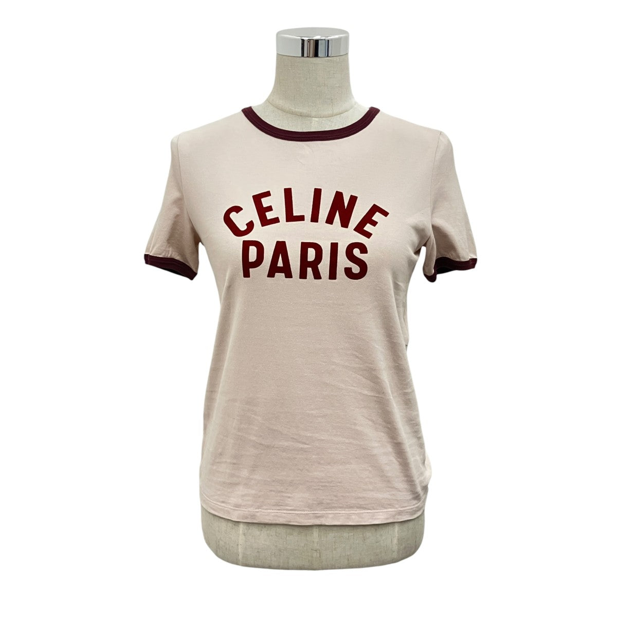 未使用級✨セリーヌ CELINE リンガーTシャツ 16 センターロゴ 洗える CELINE(セリーヌ) リンガーTシャツ2X855671Q 2X855671Q ライトピンク