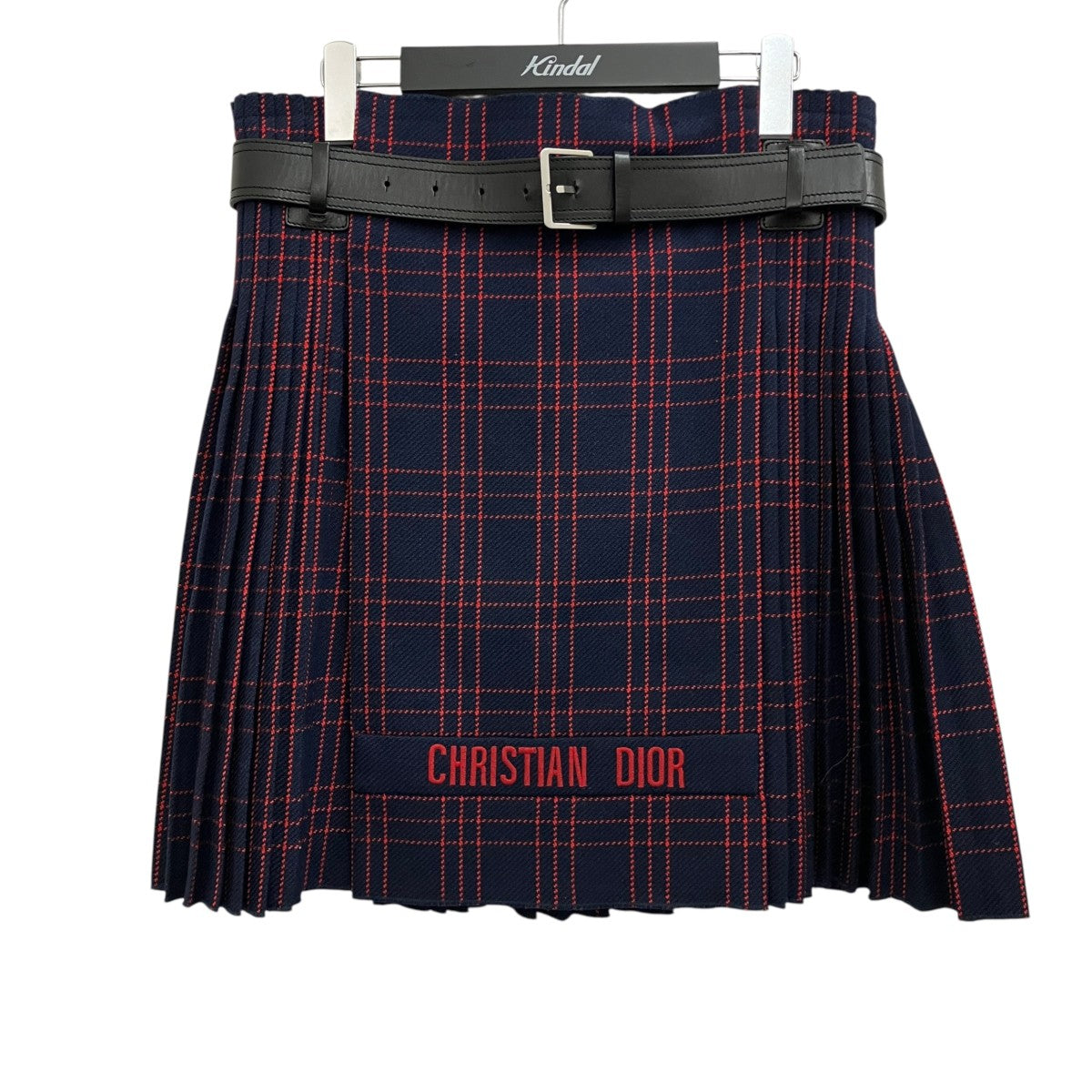 Christian Dior(クリスチャンディオール) ベルトチェックスカート