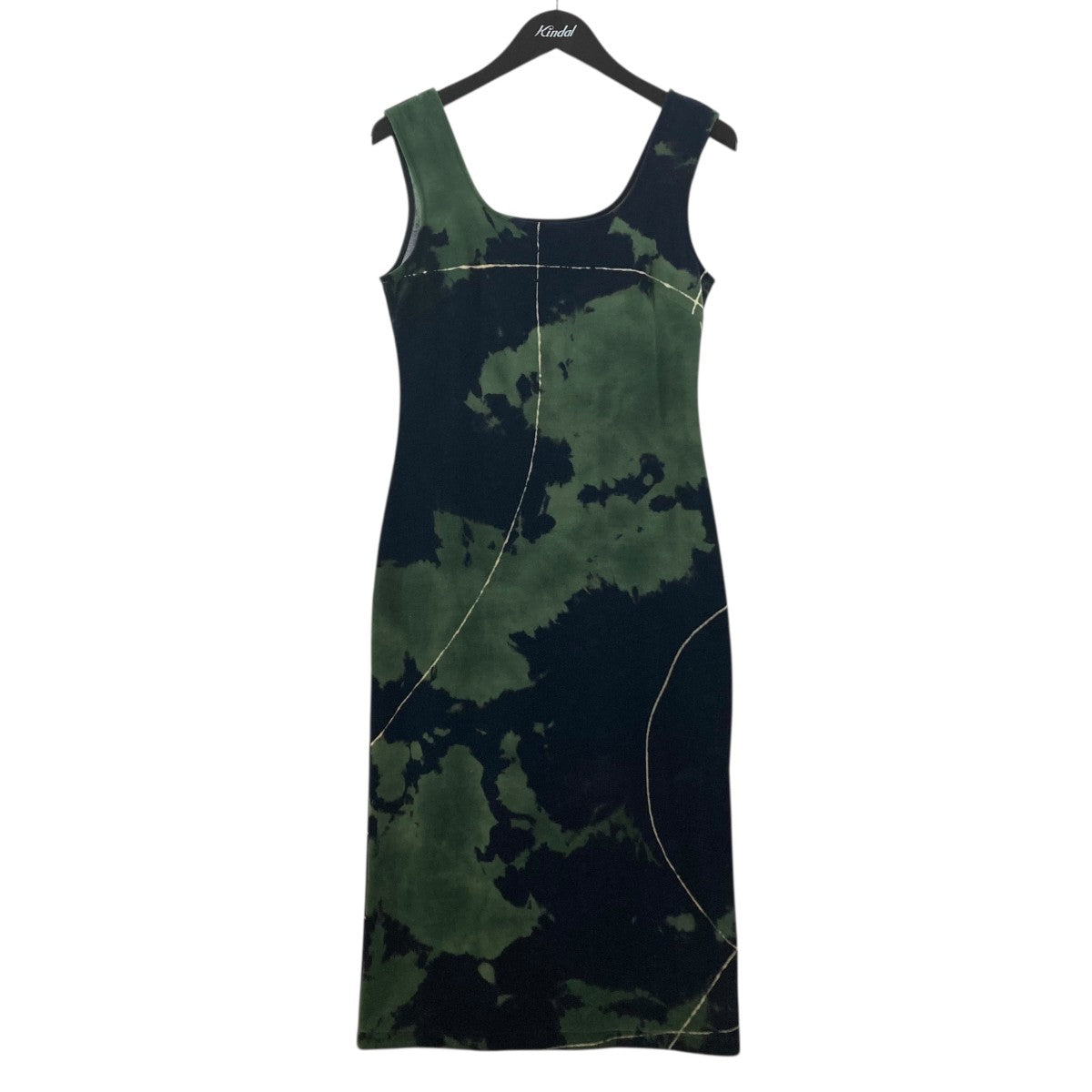 “Kintsugi” Velour Jersey Square Neck Sleeveless Dressノースリーブ・キャミソールワンピースMM24FW-JS071