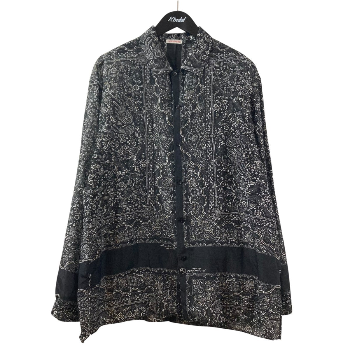 NICENESS JAMET バンダナシャツ navy M NICENESS(ナイスネス) JAMETジャメット バンダナシャツNN-3701Y15 NN
