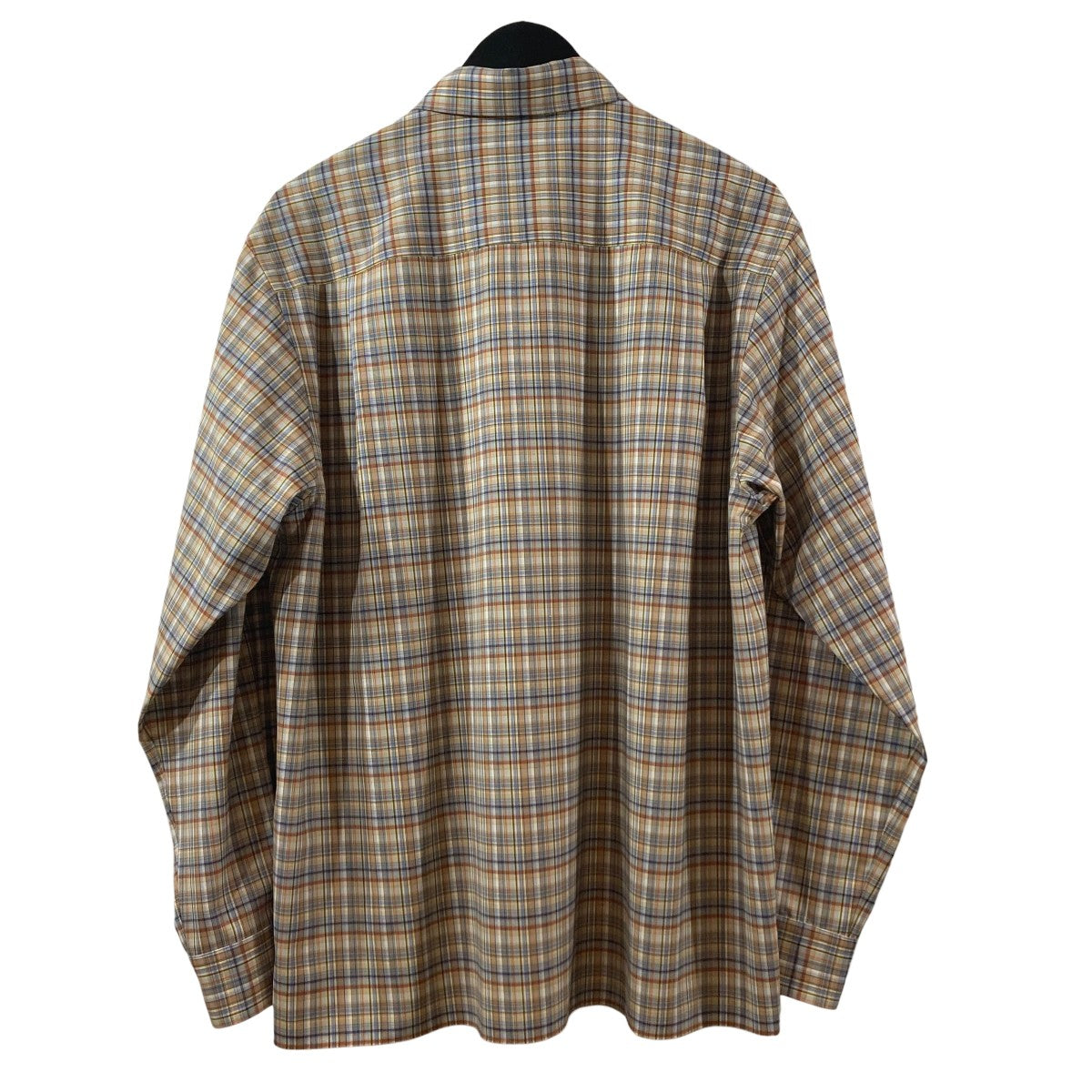 21SSWASHABLE SUPER LIGHT WOOL CHECK SHIRTSチェック長袖シャツA21SS01LC