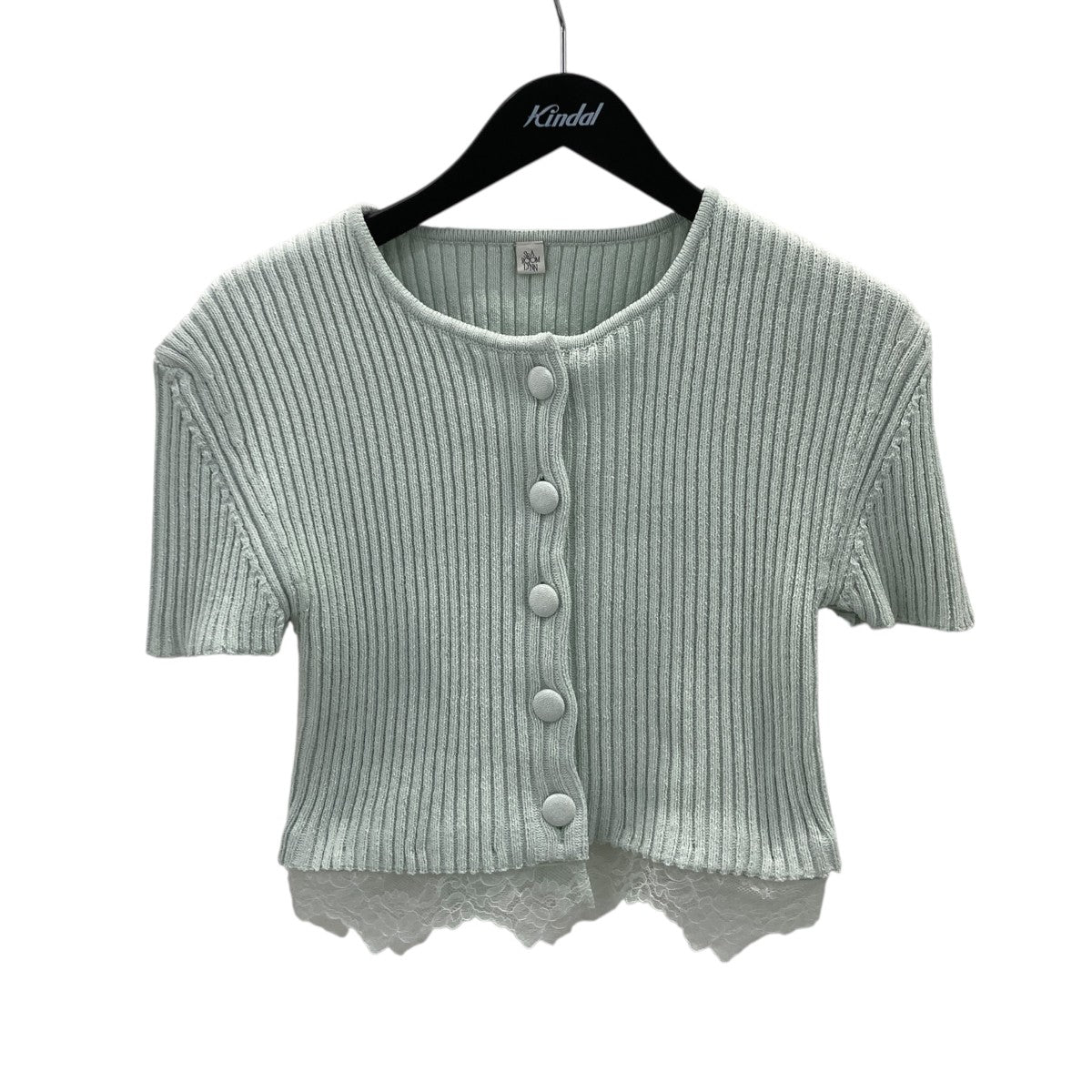 Laceコンビ2way Knitカーディガンカーディガン121616061