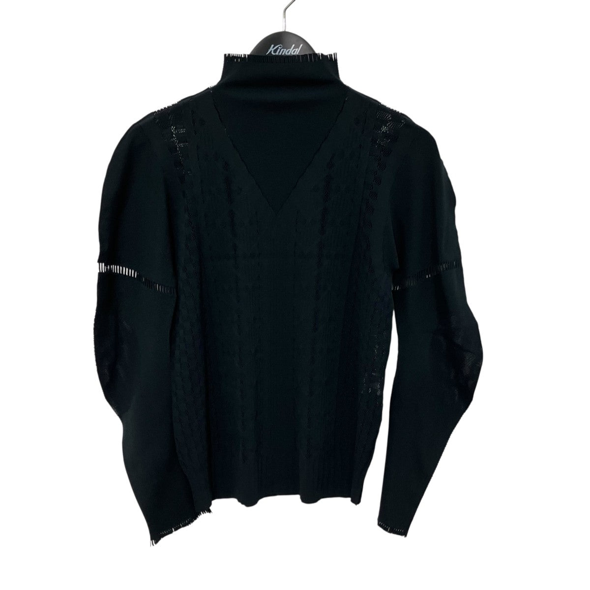Pleats Please ハイネックトップス　黒 プリーツプリーズPLEATS PLEASE プリーツハイネックカットソー 黒4 (K