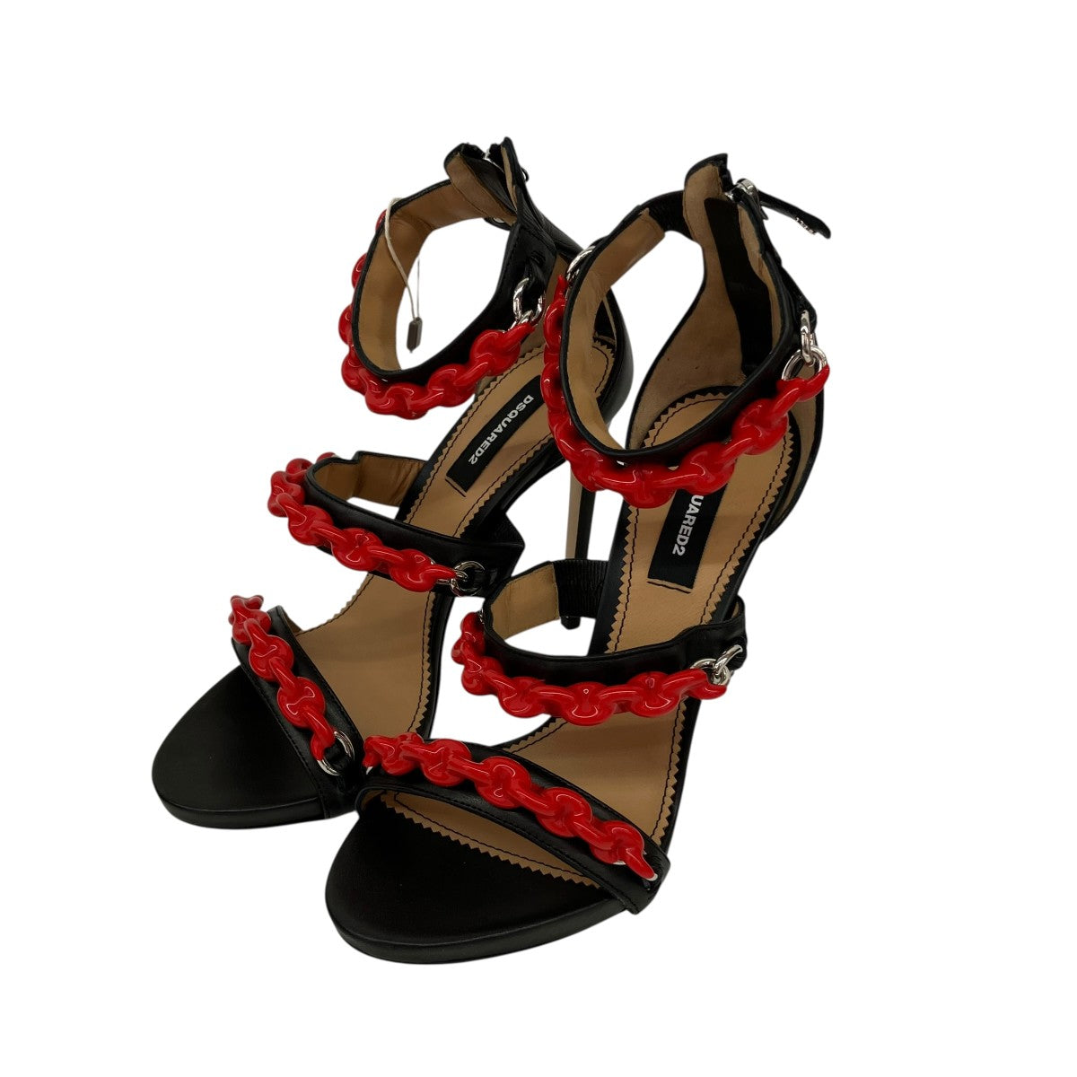 DSQUARED2(ディースクエアード) ハイヒールパンプス ブラック×レッド