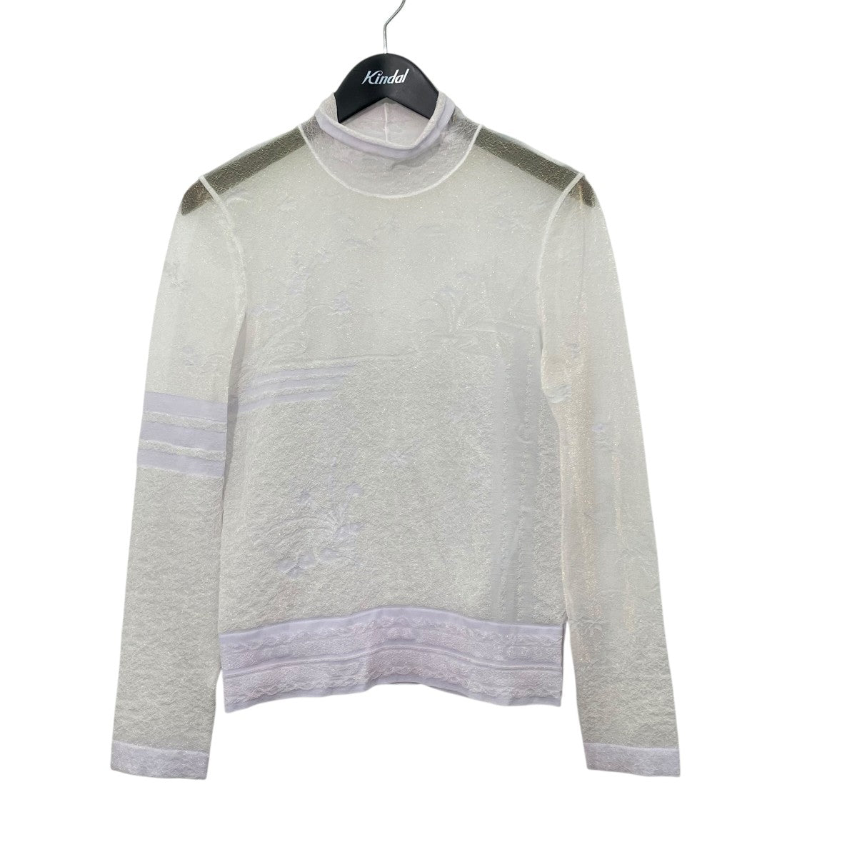Nature Pattern Sheer Knitted High Neck TopハイネックカットソーMM25SS-KN062