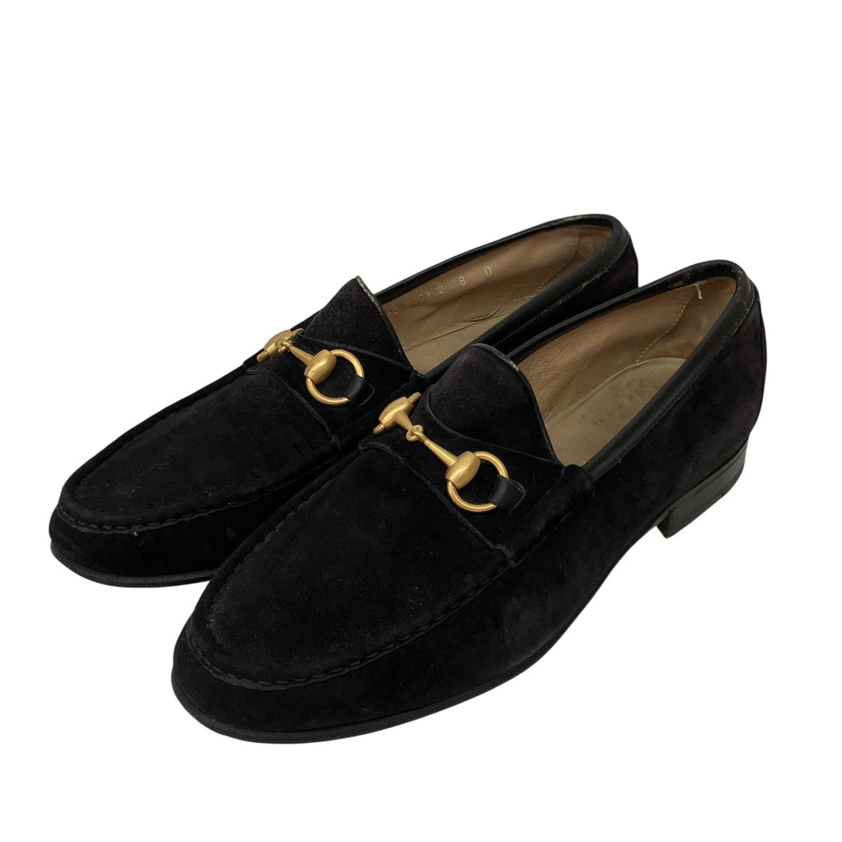 GUCCI(グッチ) スウェードローファー ブラック サイズ 8D(26.5〜27cm