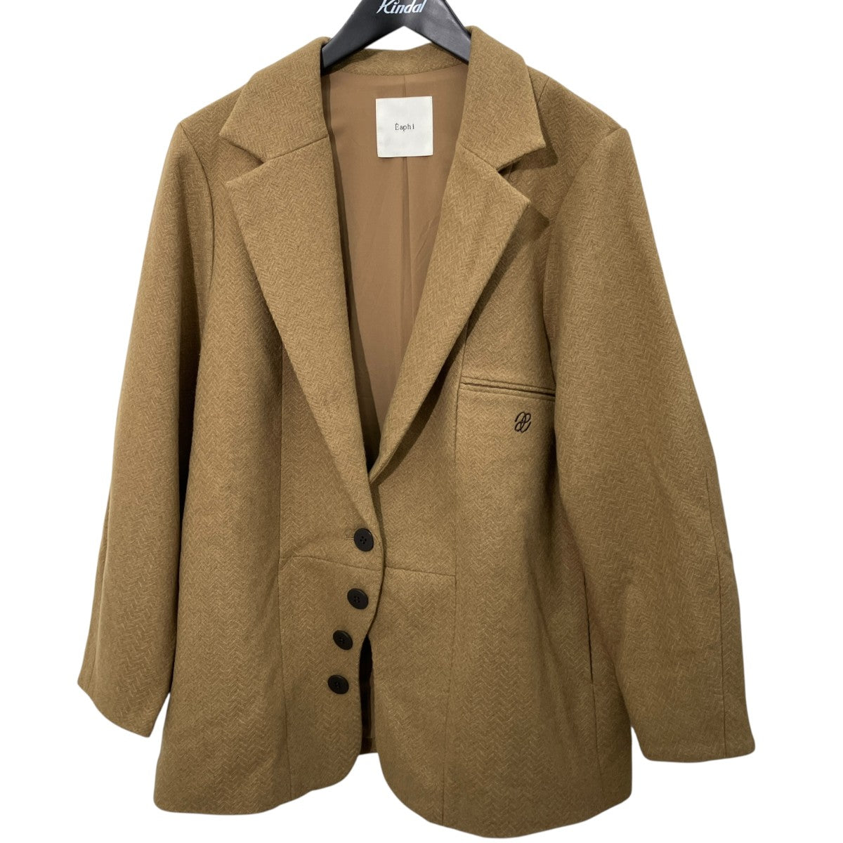 ジャケット・アウター Eaphi SOFT WOOL TAILOR COAT Eaphi(エフィ) CLASSIC WOOL WAVE JACKETクラシックウールウェーブ