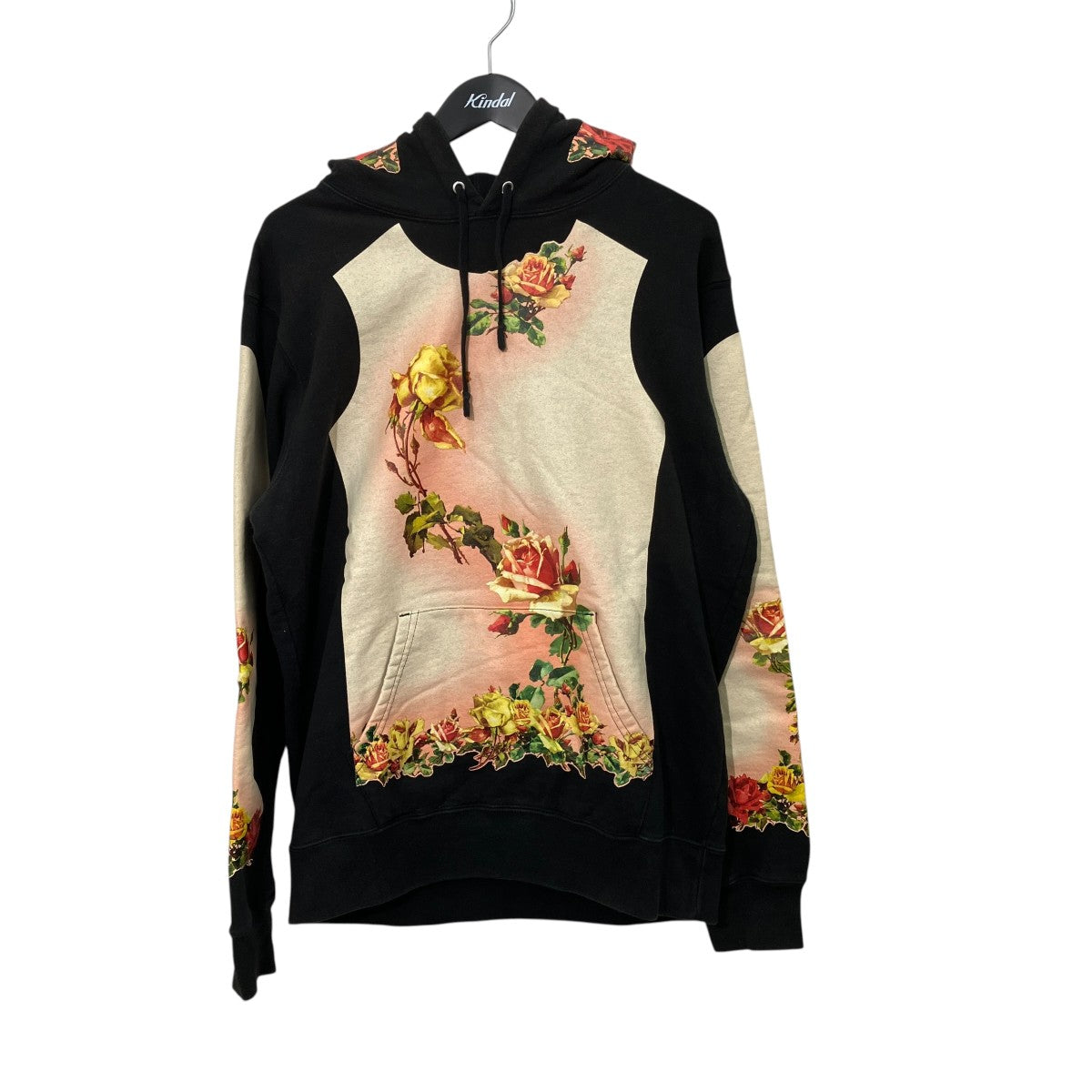 Floral Print Hooded Sweatshirtプルオーバーパーカー