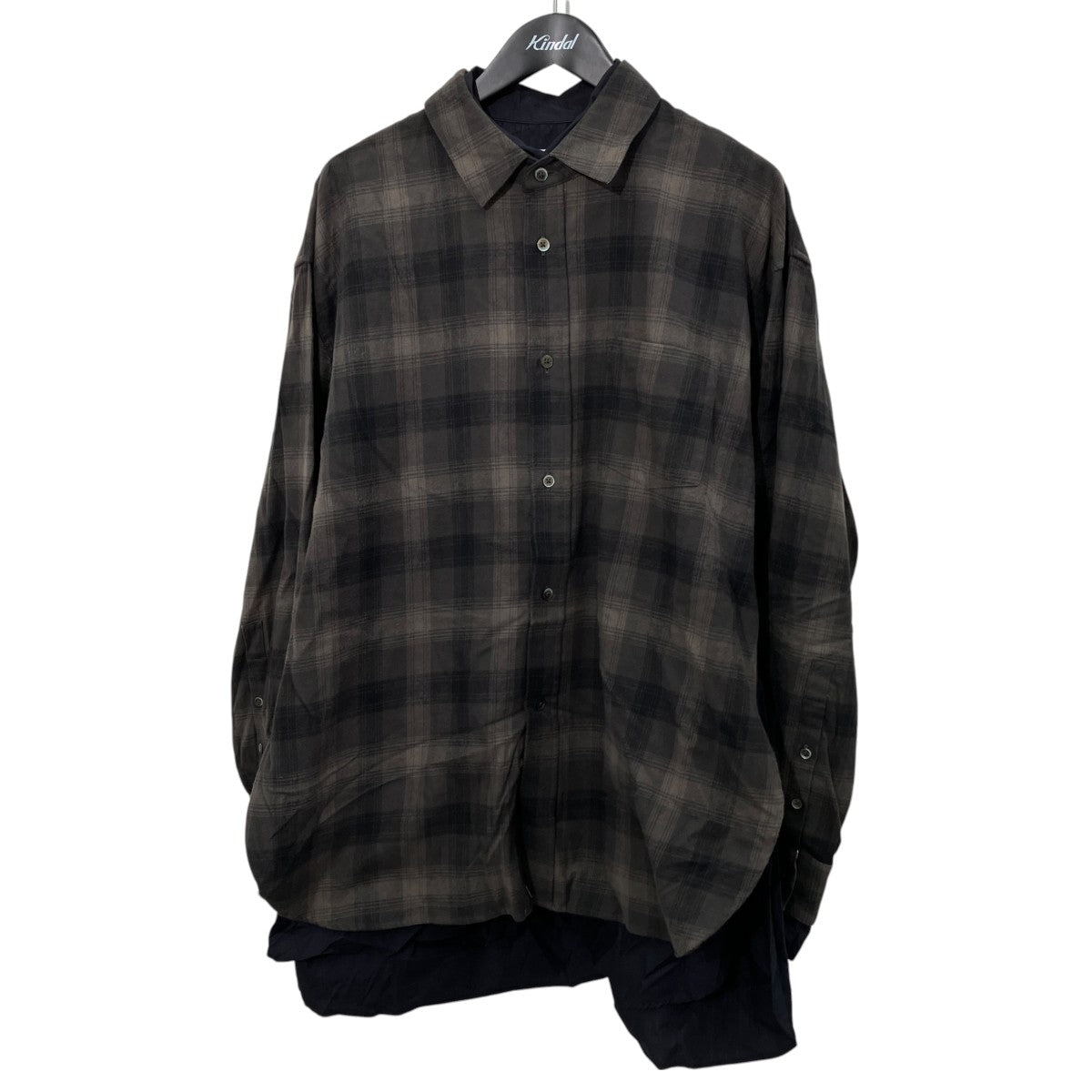 OVERSIZED LAYERED FLANNEL SHIRT長袖シャツST.463