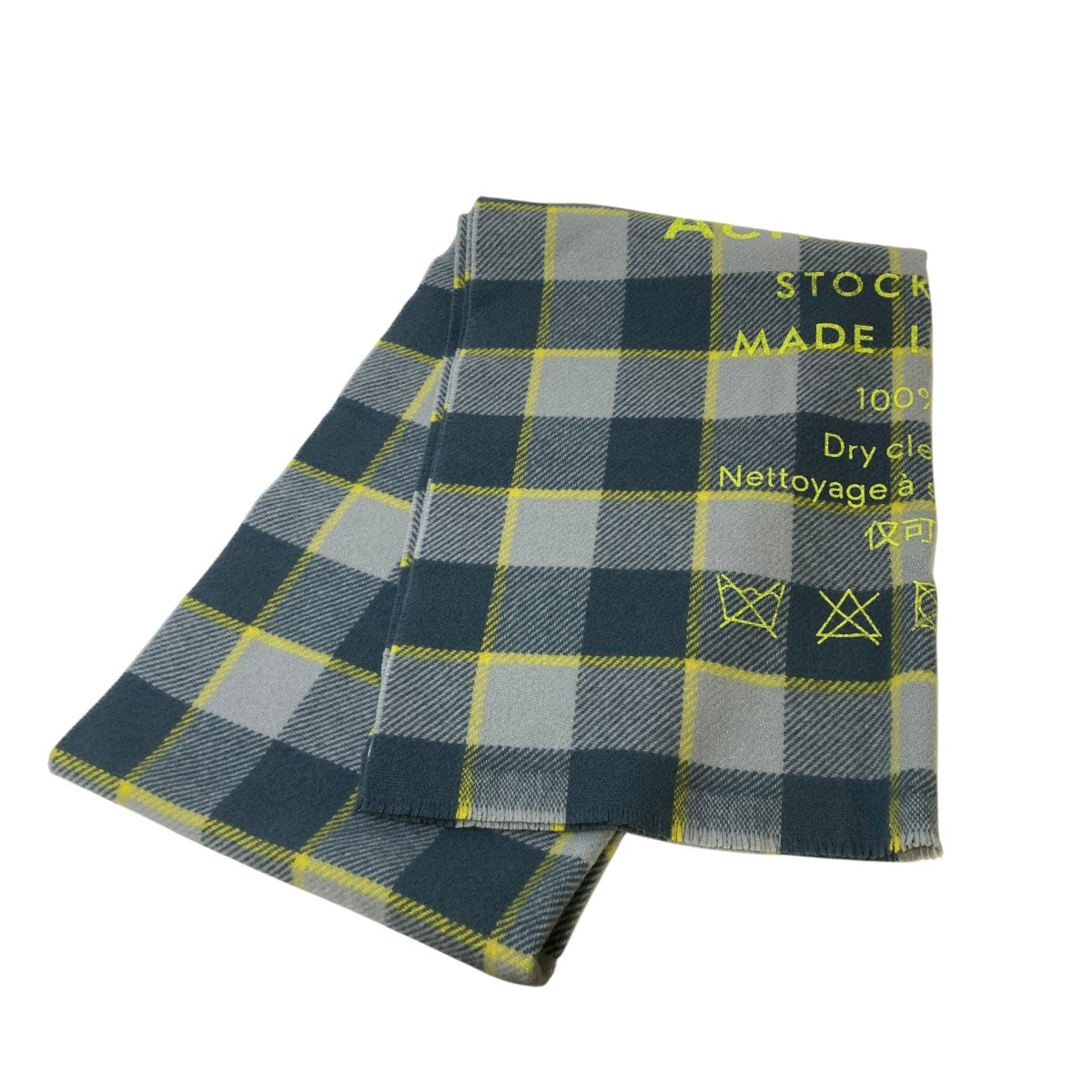 ACNE STUDIOS(アクネストゥディオズ) チェック大判ストール グリーン