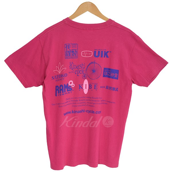 Kinashi Cycle(キナシサイクル) プリント Tシャツ ピンク サイズ