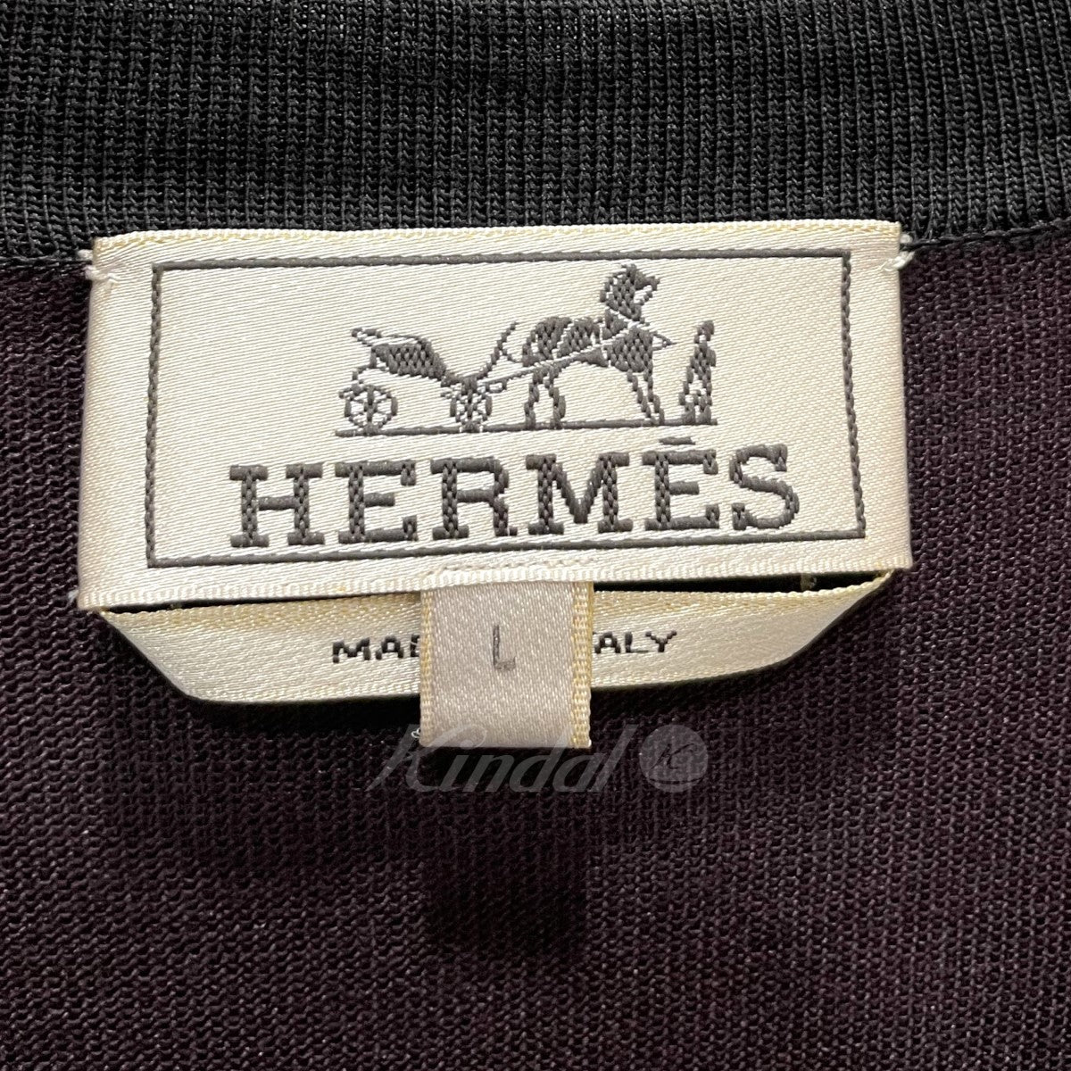 HERMES(エルメス) カラー切替Vネックシルクニット