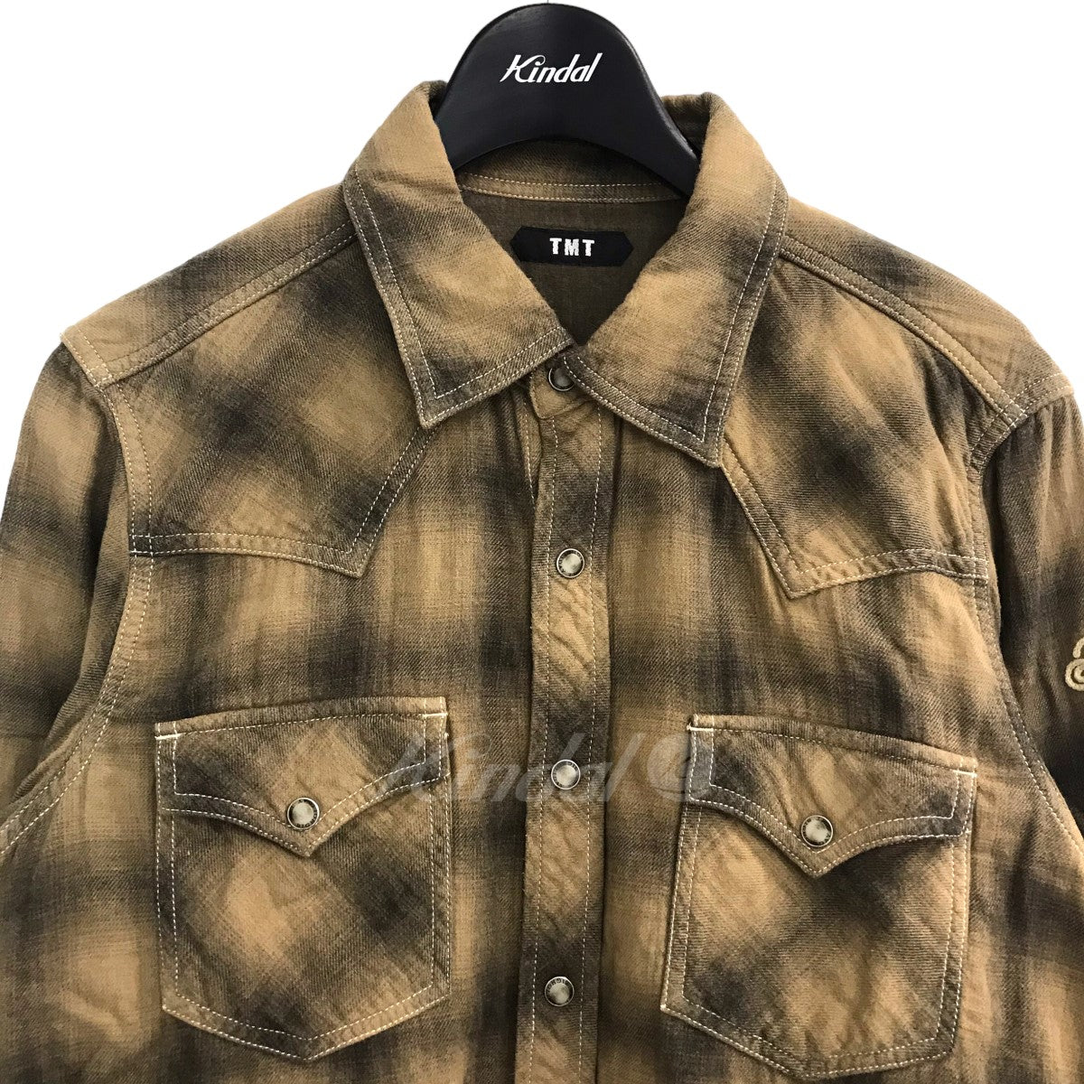 TMT(ティーエムティー) 「L／SL W GAZE OMBRE CHECK SHIRTS」ダブル ...