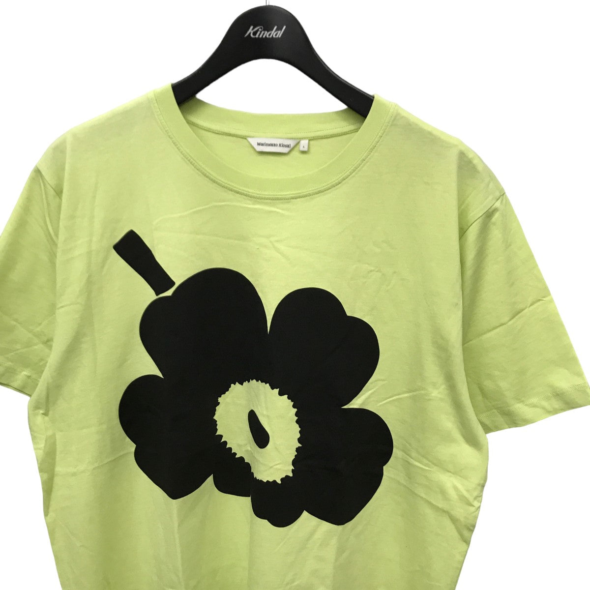 marimekko kioski(マリメッコ キオスキ) ウニッコプリントTシャツ 52219-1-90045 52219-1-90045  ライムグリーン サイズ 15｜【公式】カインドオルオンライン ブランド古着・中古通販【kindal】