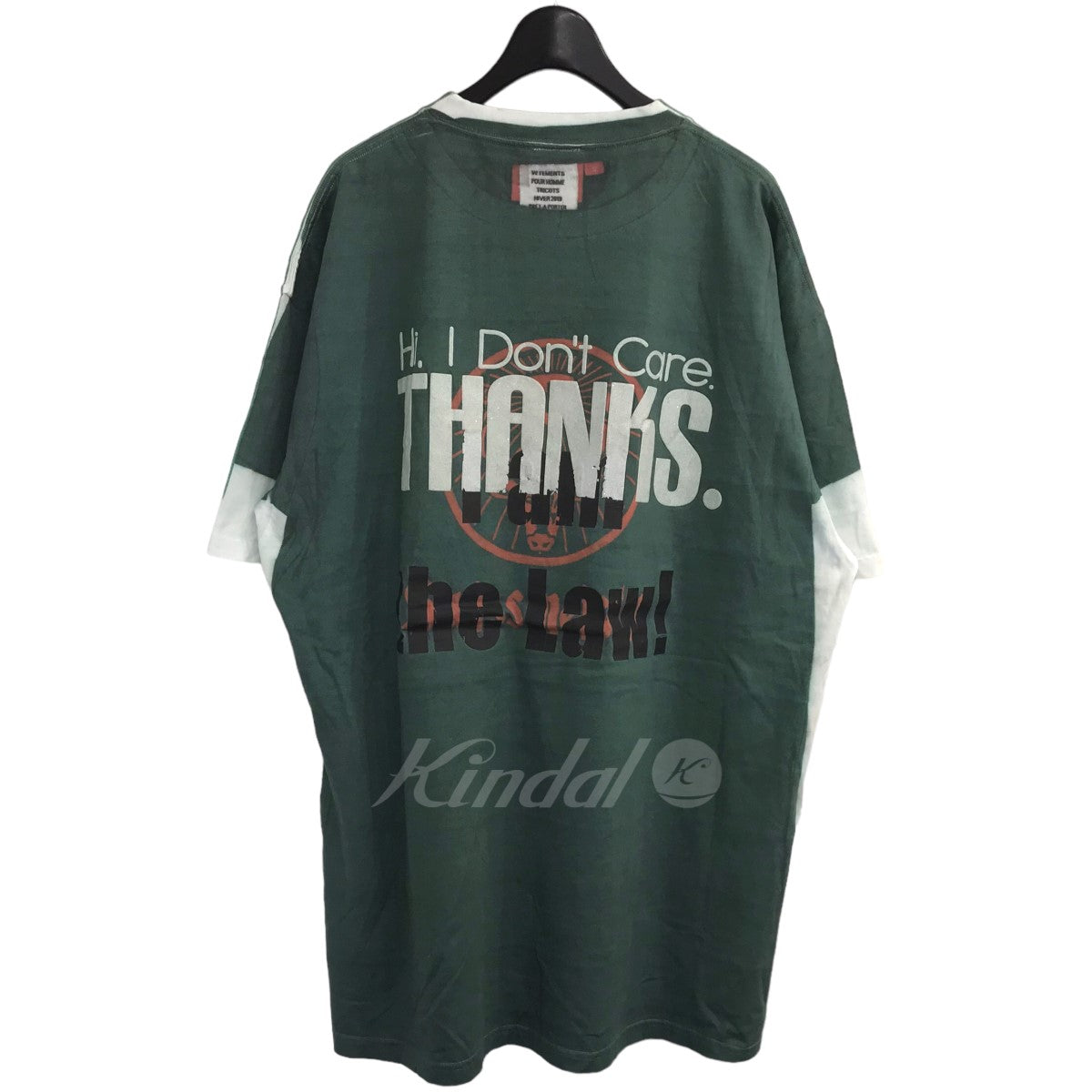 VETEMENTS(ヴェトモン) HugMeTシャツ転写プリントTシャツ UAH19TR323