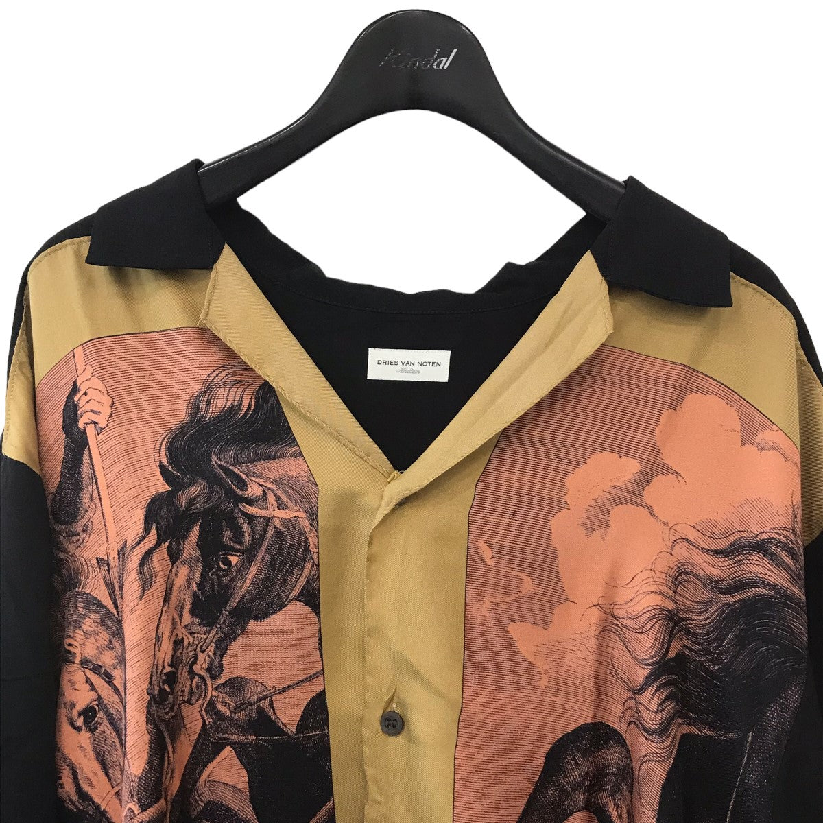 DRIES VAN NOTEN(ドリスヴァンノッテン) 22SSホースプリント半袖シルクシャツ