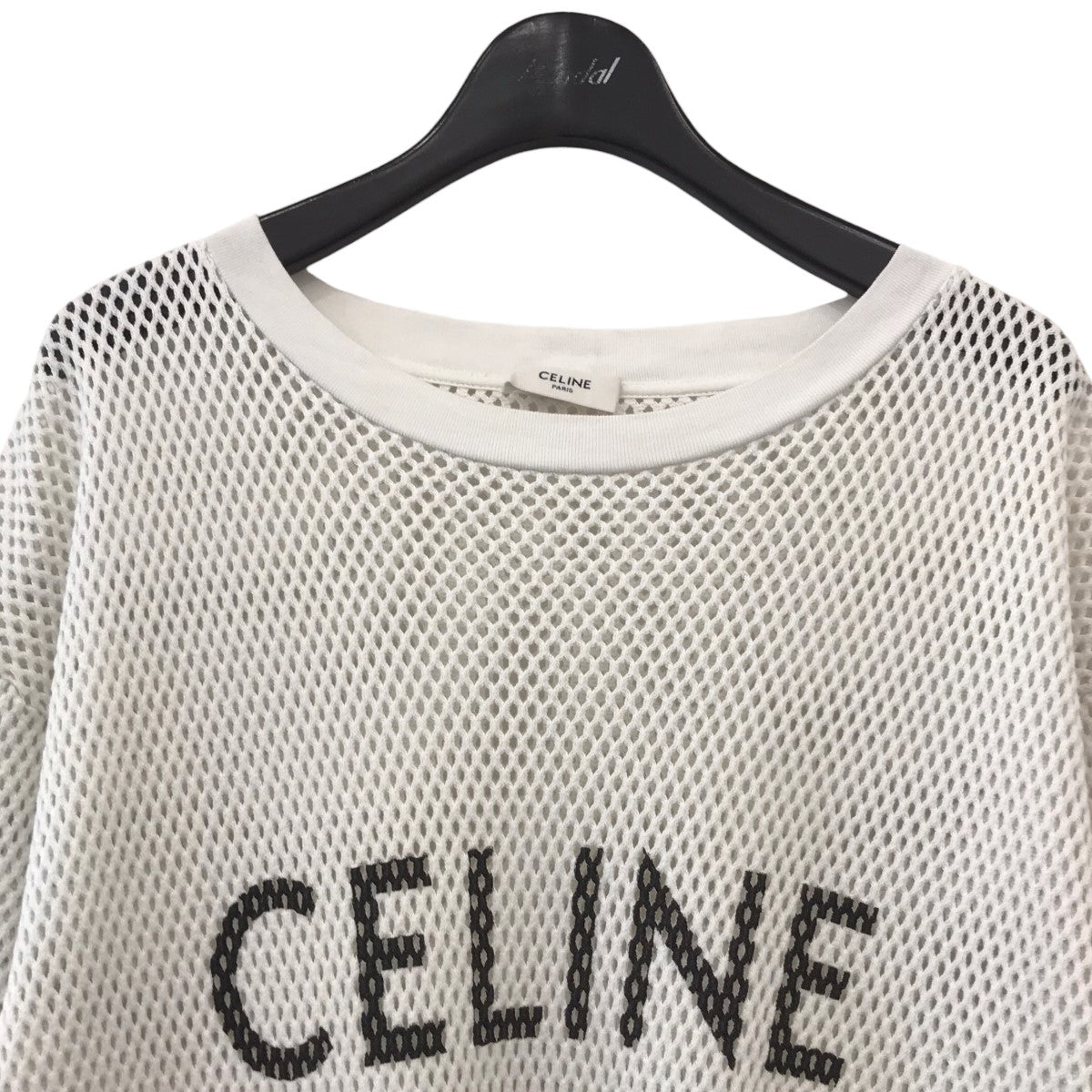 CELINE(セリーヌ) コットンメッシュコットンオーバーサイズロゴプリントTシャツ2X59A950P 2X59A950P ホワイト サイズ  17｜【公式】カインドオルオンライン ブランド古着・中古通販【kindal】