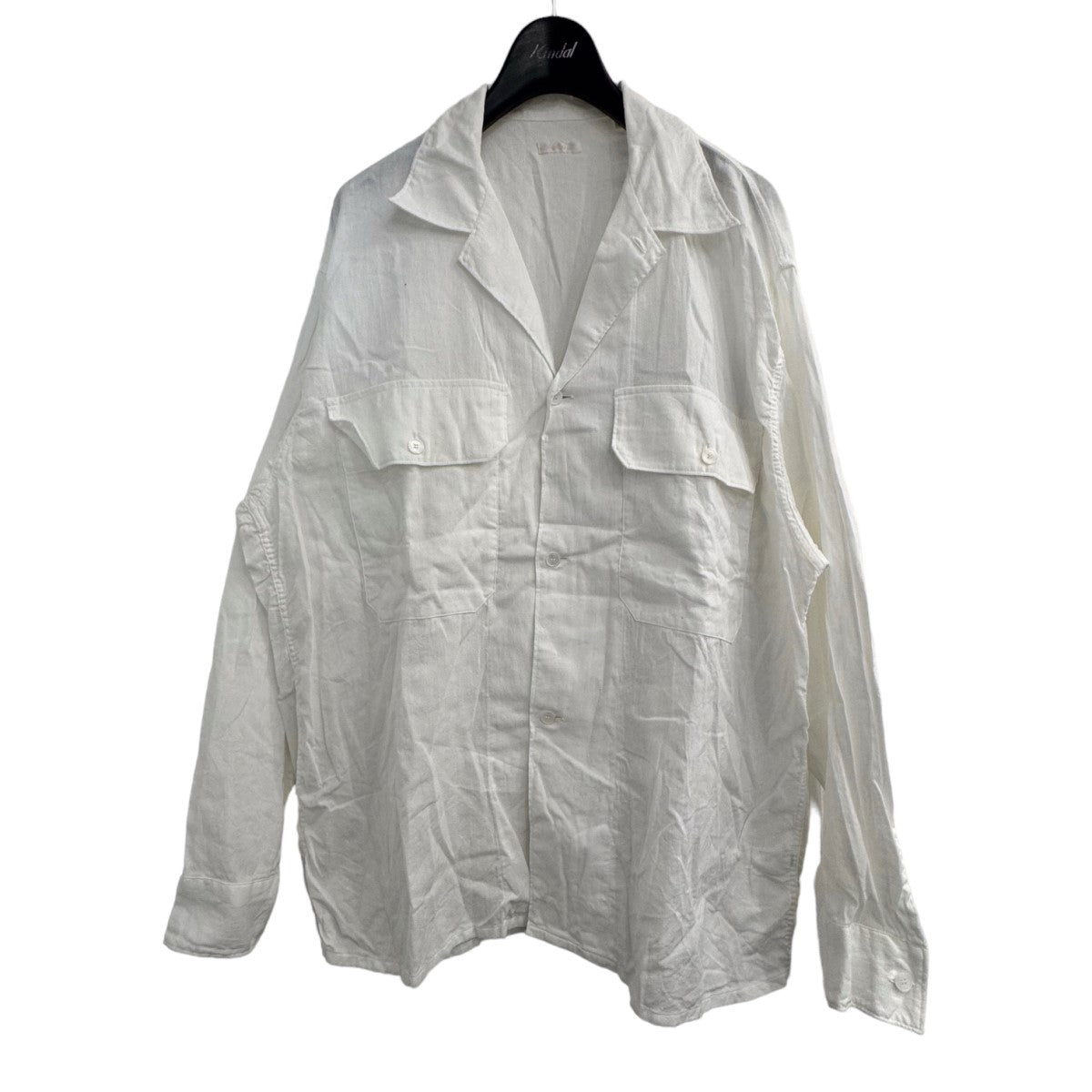 COMOLI(コモリ) 22SS 空紡オックスCPOシャツ V01-02016 ホワイト 