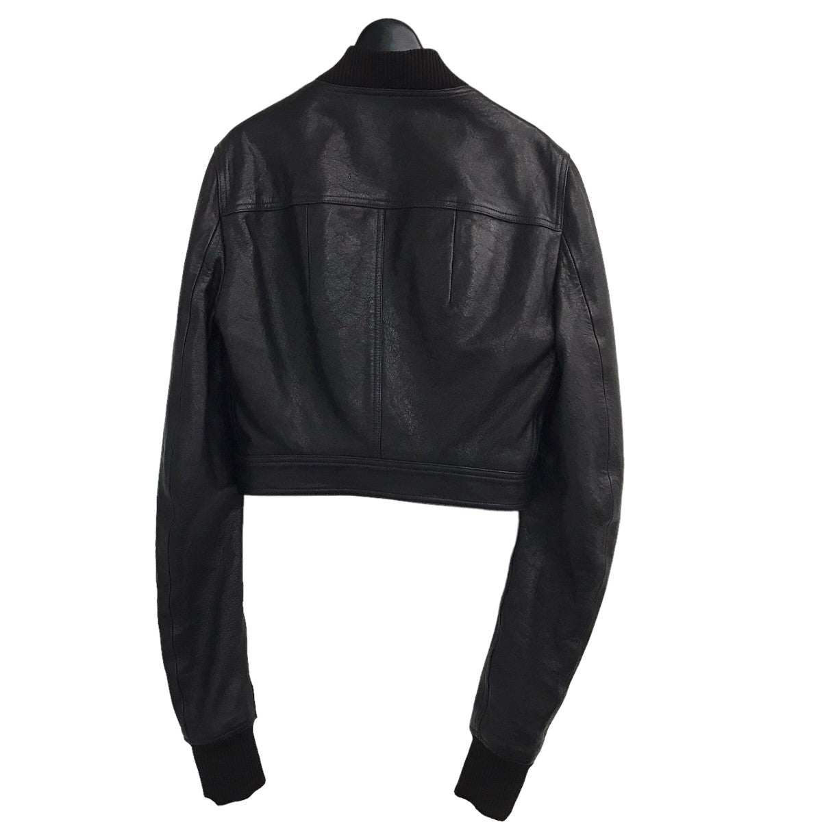 Rick Owens(リックオウエンス) ｢Chevron Leather Cropped Bomber Jacket｣レザー RR17S9723  LSK ブラック サイズ 46｜【公式】カインドオルオンライン ブランド古着・中古通販【kindal】