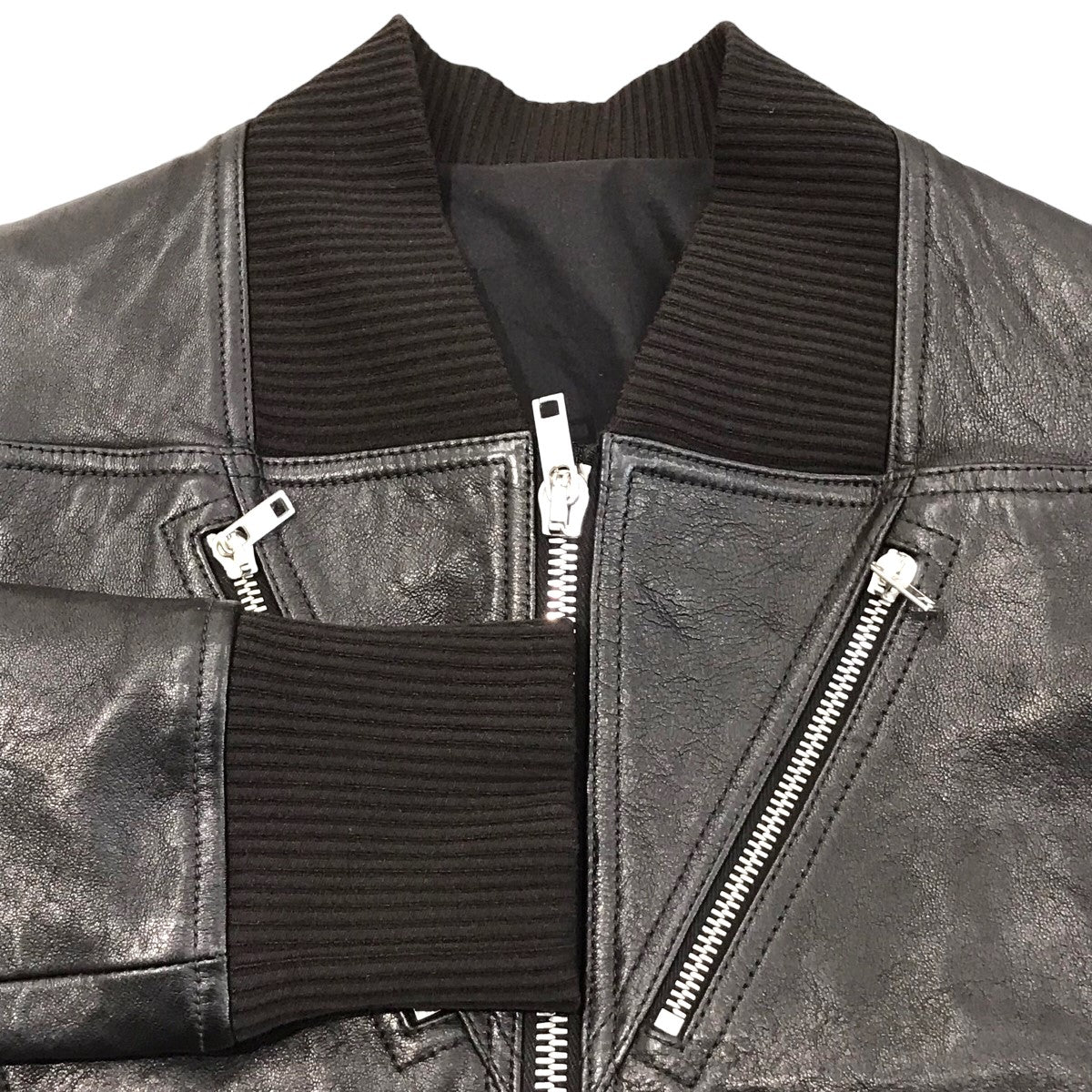 Rick Owens(リックオウエンス) 「Chevron Leather Cropped Bomber 