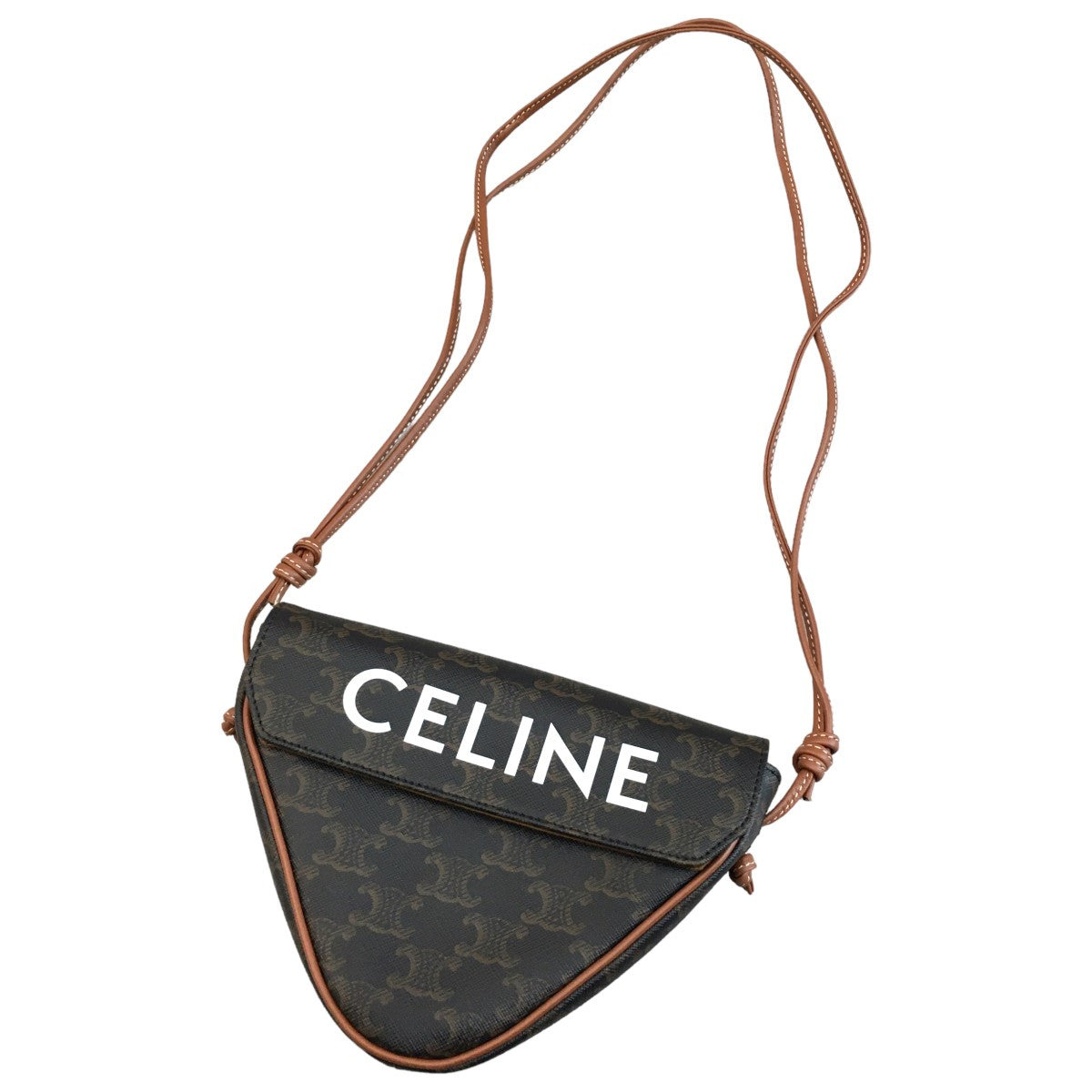 CELINE(セリーヌ) トリオントライアングルショルダーバッグ U CU 0243 195902BZK．04LI 195902BZK．04LI U  CU 0243 ブラウン サイズ 16｜【公式】カインドオルオンライン ブランド古着・中古通販【kindal】