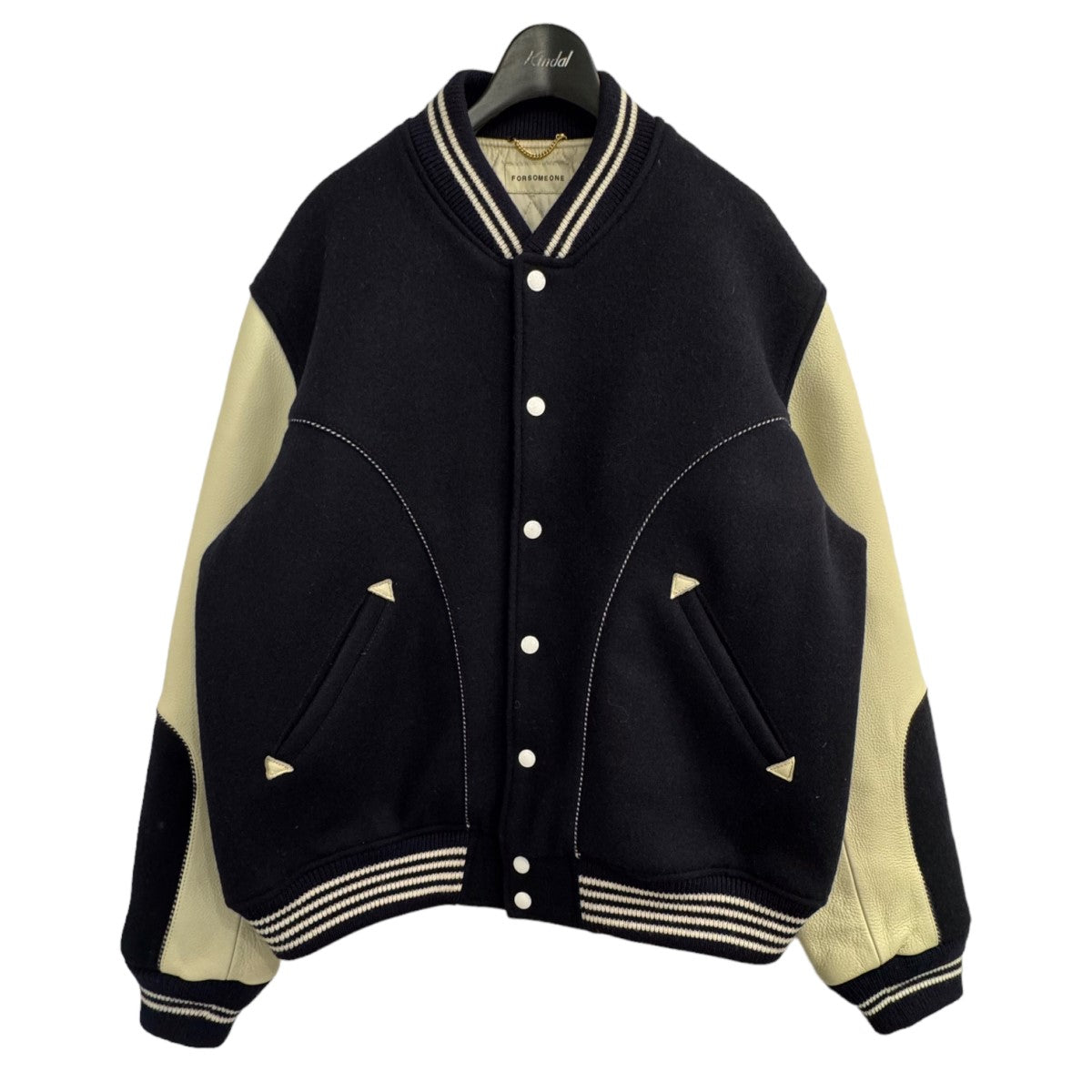 FORSOMEONE(フォーサムワン) 「VARSITY JACKET」 切替スタジャン 78000612 ネイビー×アイボリー サイズ  48｜【公式】カインドオルオンライン ブランド古着・中古通販【kindal】